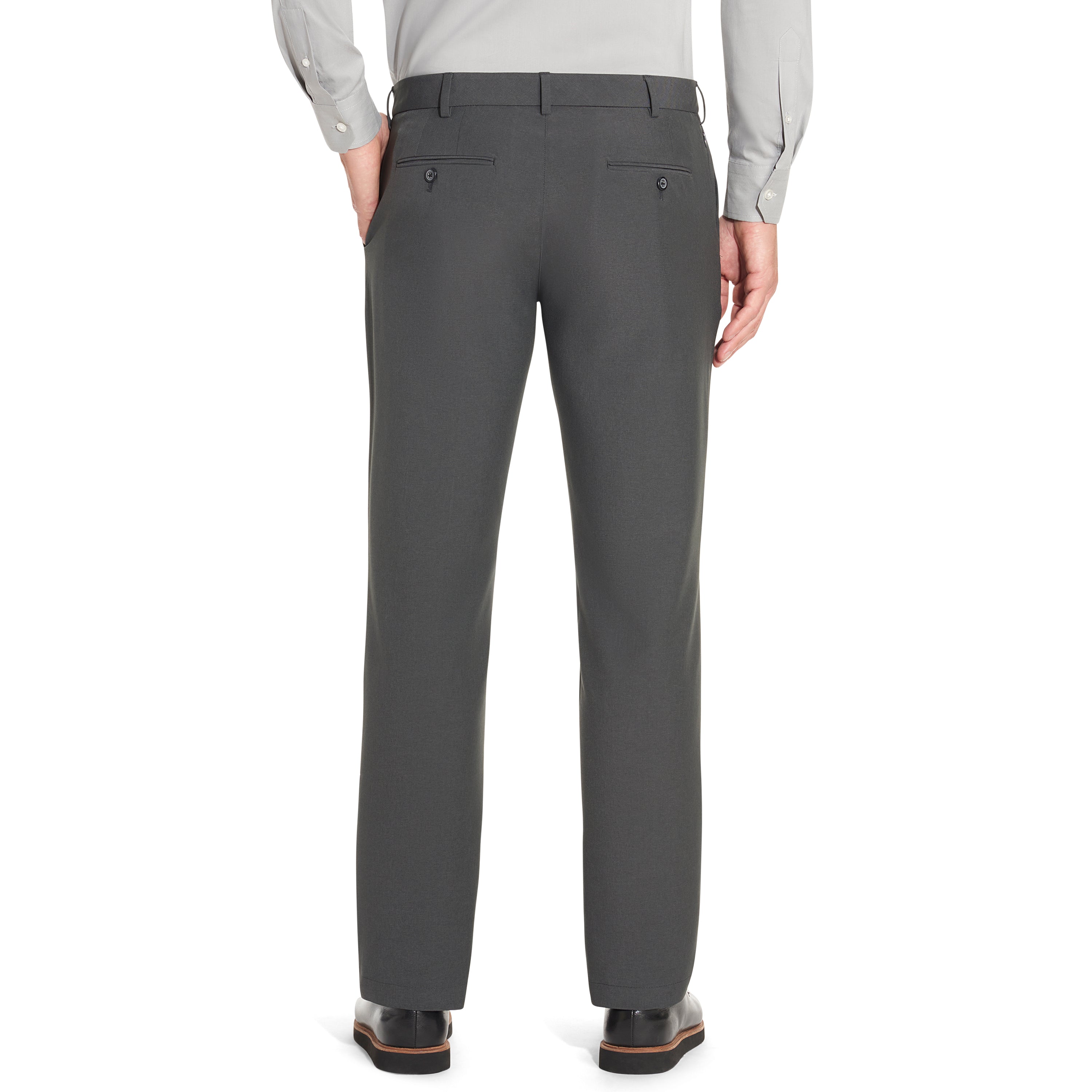 Flex 3 Flat Front Straight Leg Dress Pant Grey - Slim Fit