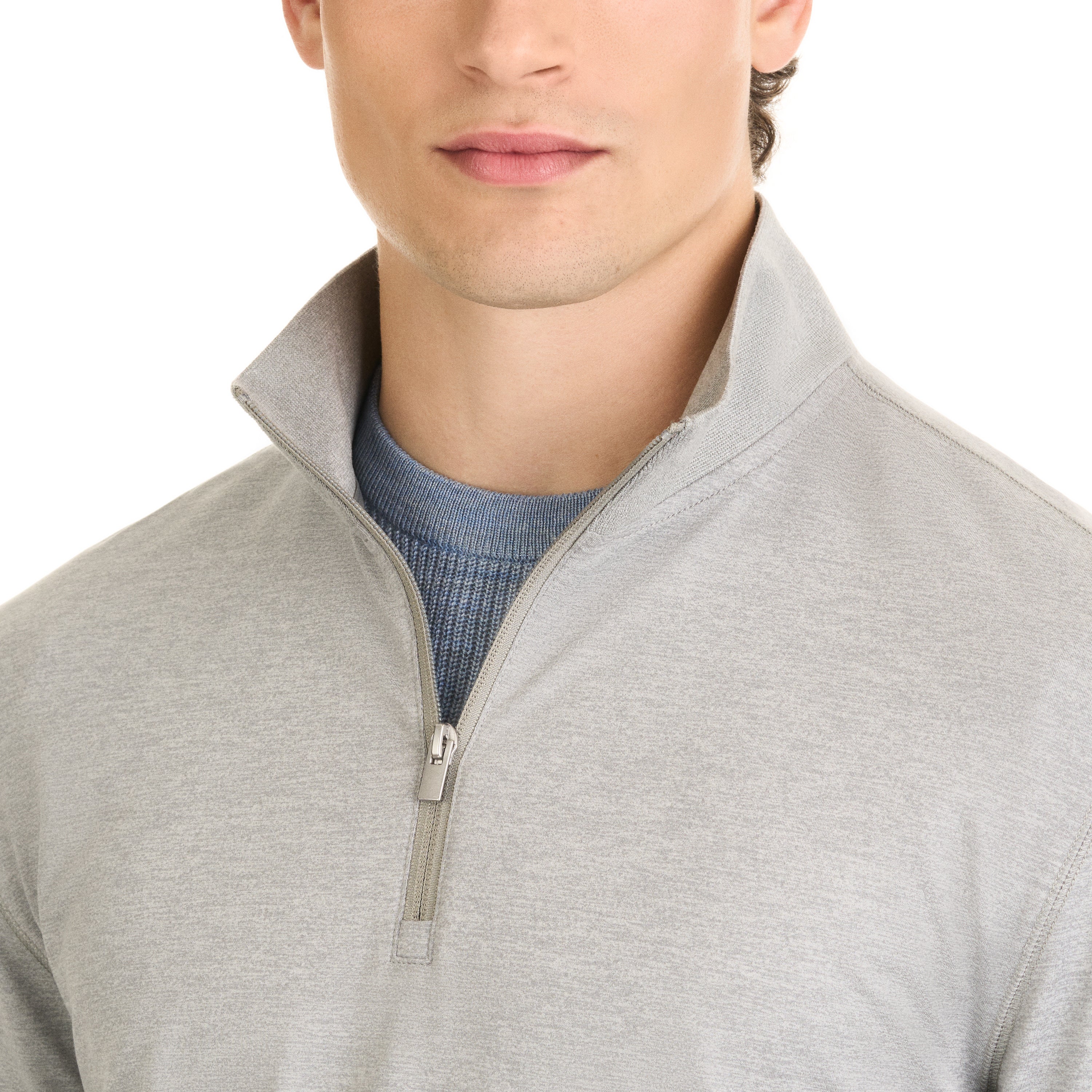 Performance Marled Quarter Zip Pullover – Regular Fit