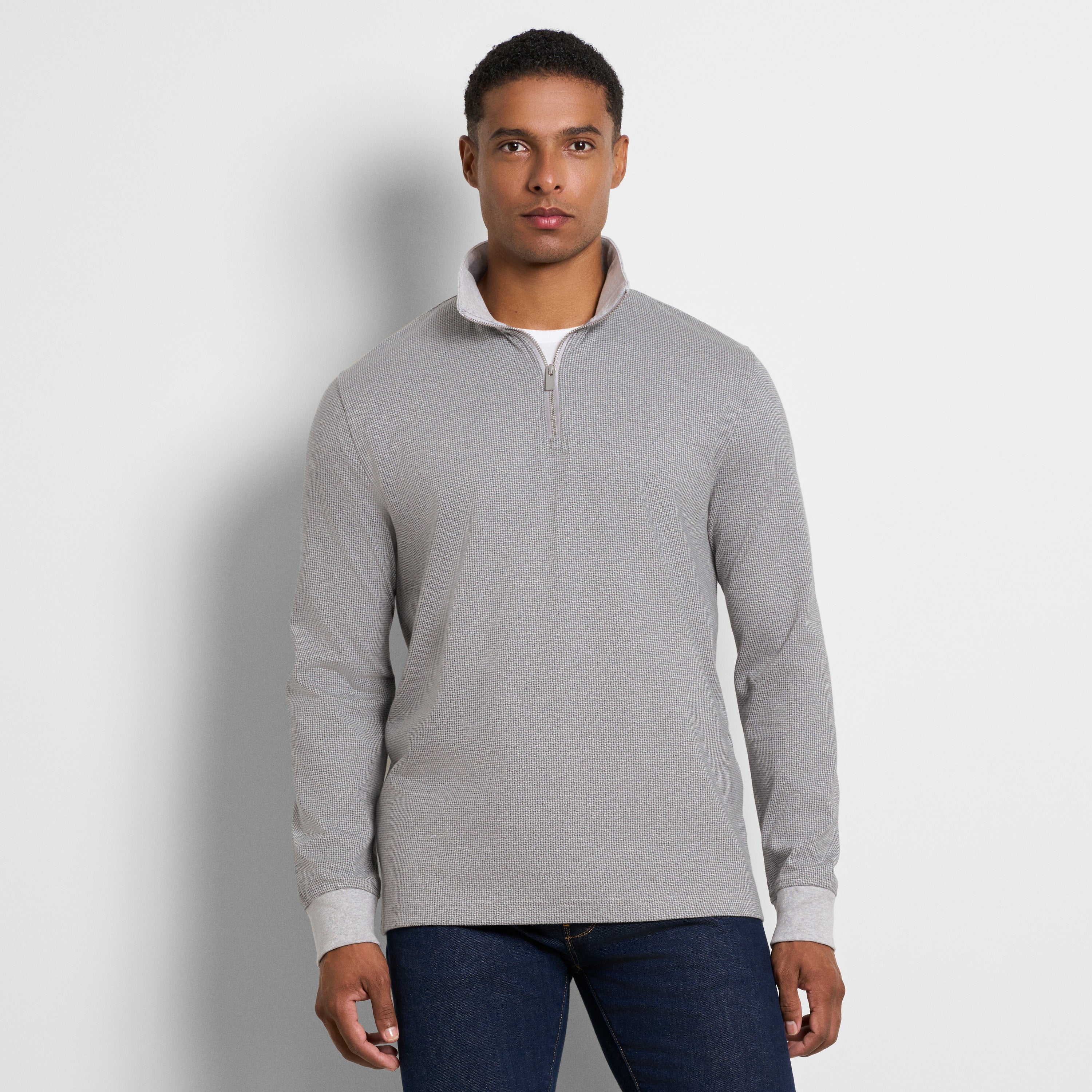 Essential Luxore Quarter Zip Houndstooth