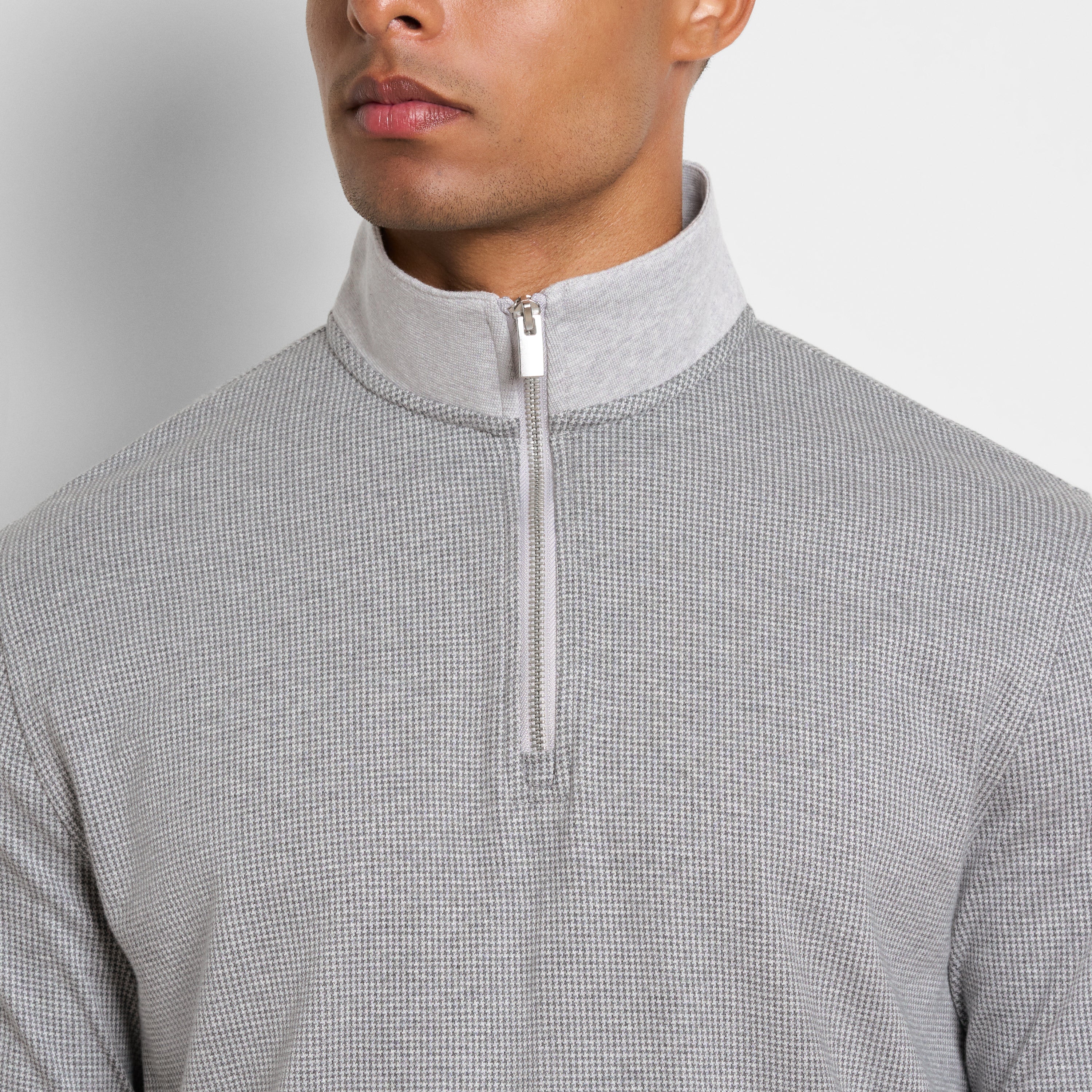 Essential Luxore Quarter Zip Houndstooth