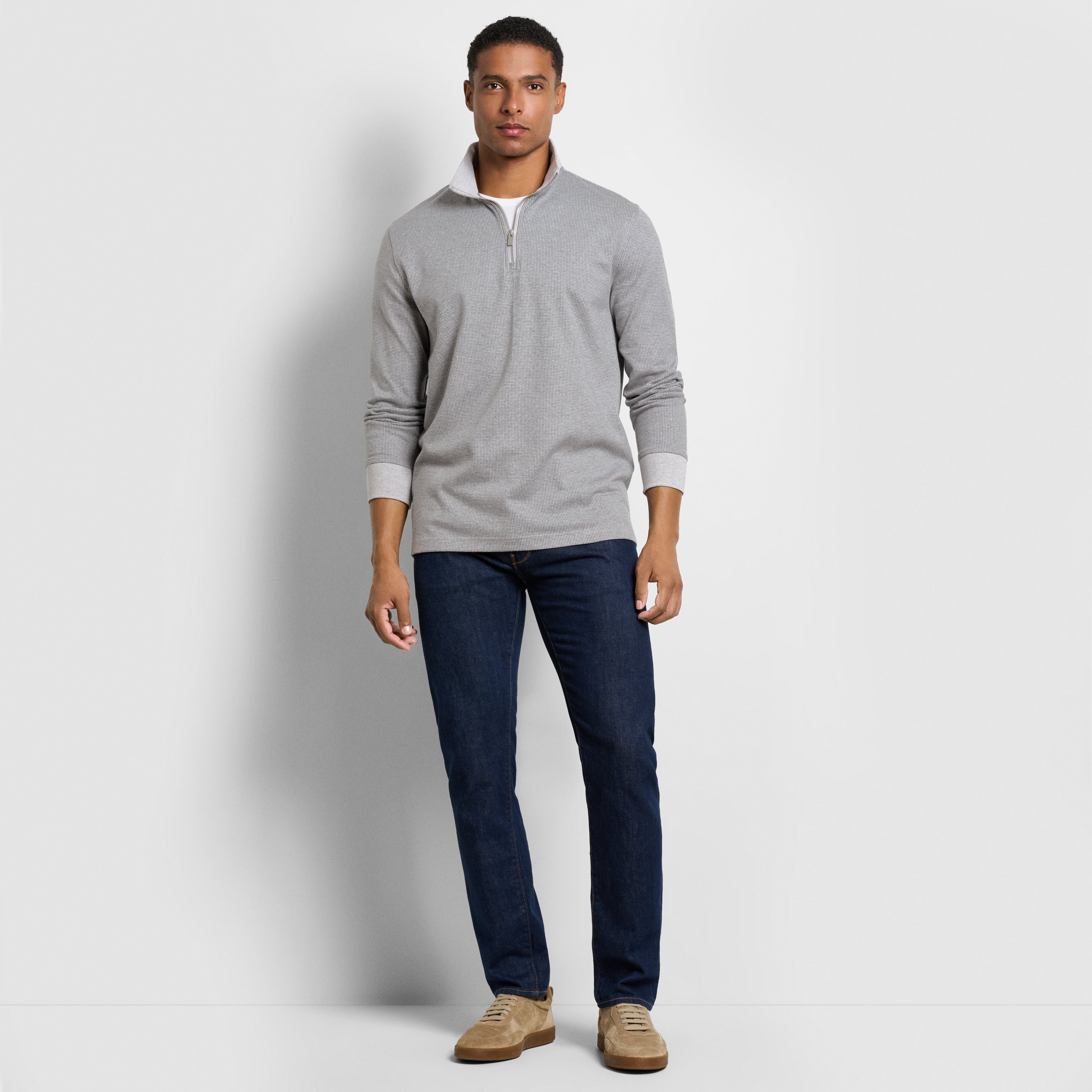 Essential Luxore Quarter Zip Houndstooth