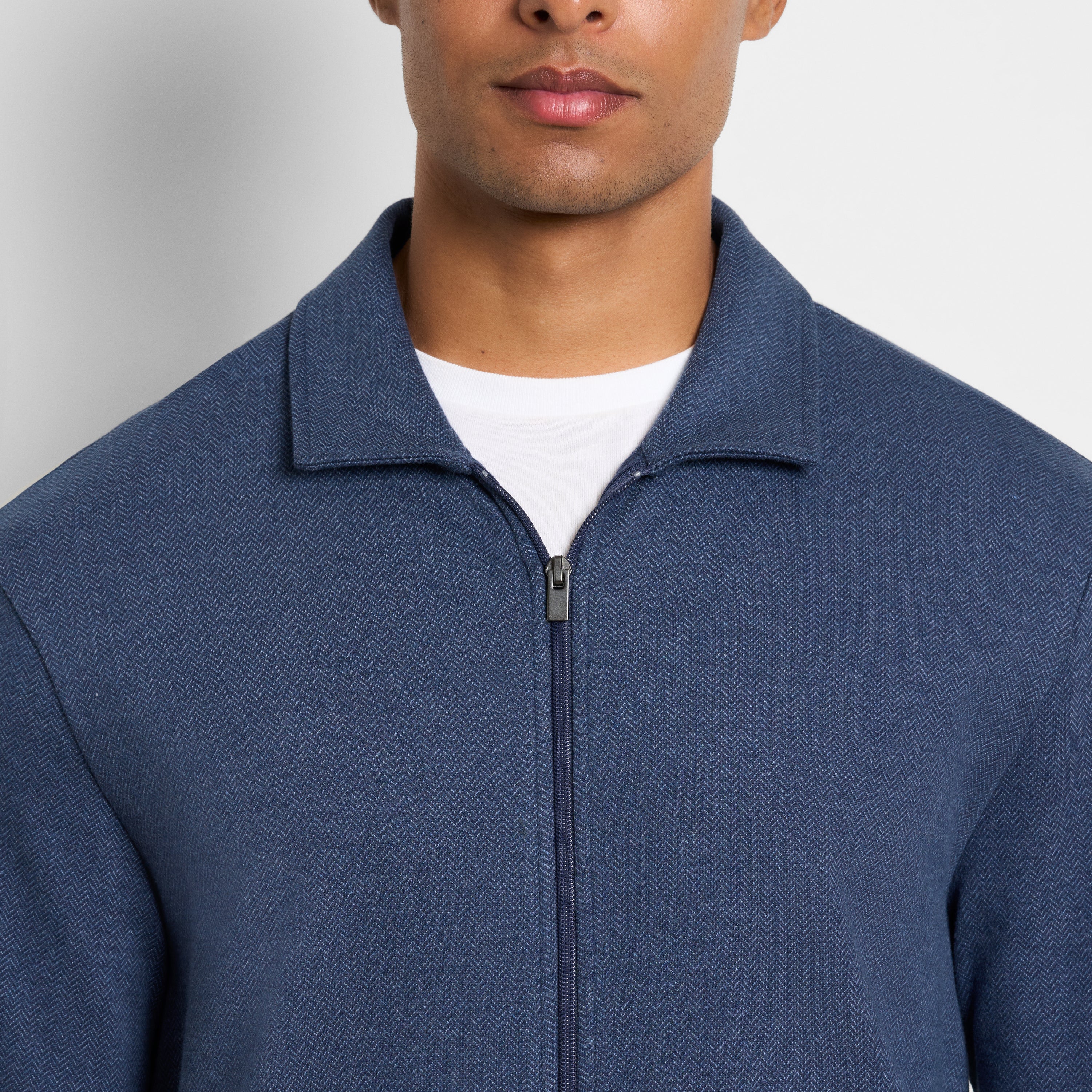 Craine Herringbone Zip Shacket - Regular Fit