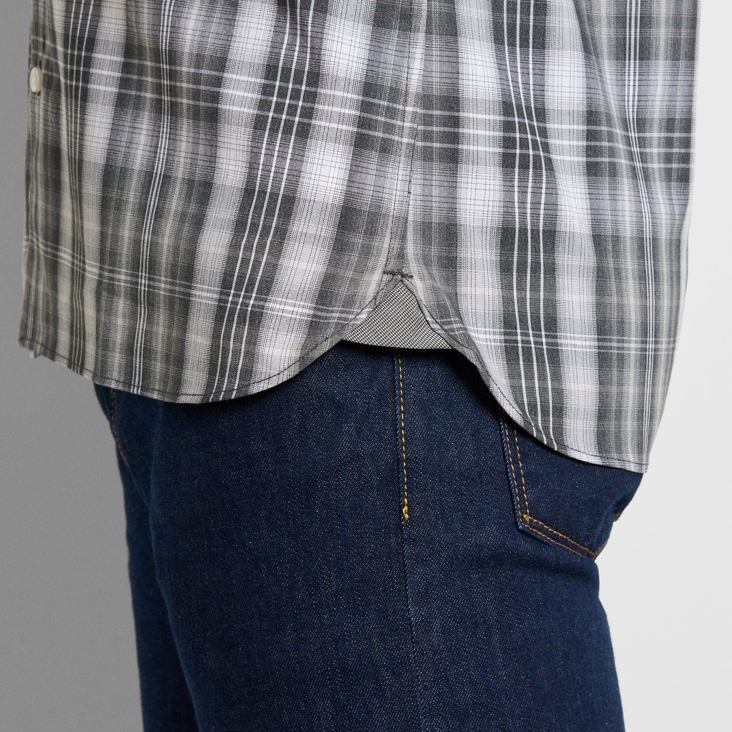 Cronbie Long Sleeve Stain Shield Shirt Heather Check Print - Slim Fit