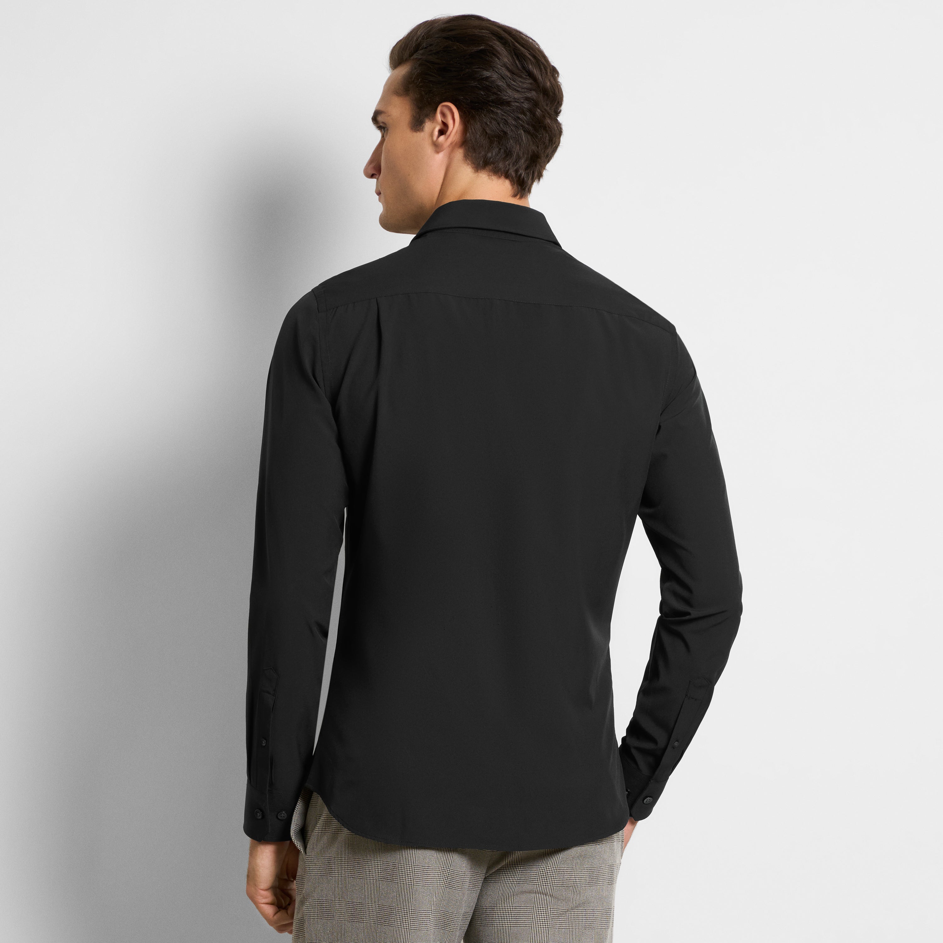 360 Comfort Long Sleeve Button Up Top Solid - Slim Fit