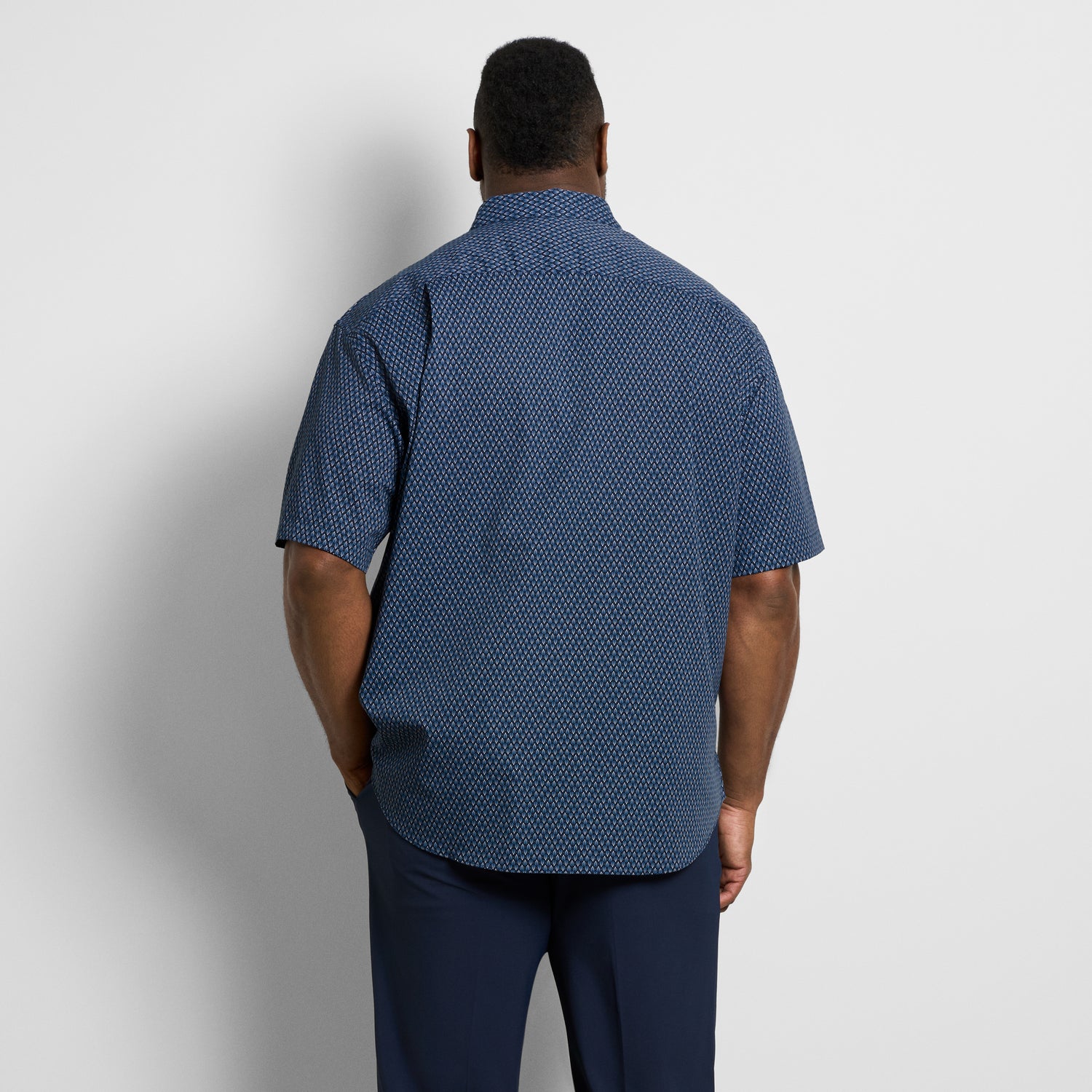 Folsen Short Sleeve Stain Shield Shirt Leaf Print - Big & Tall