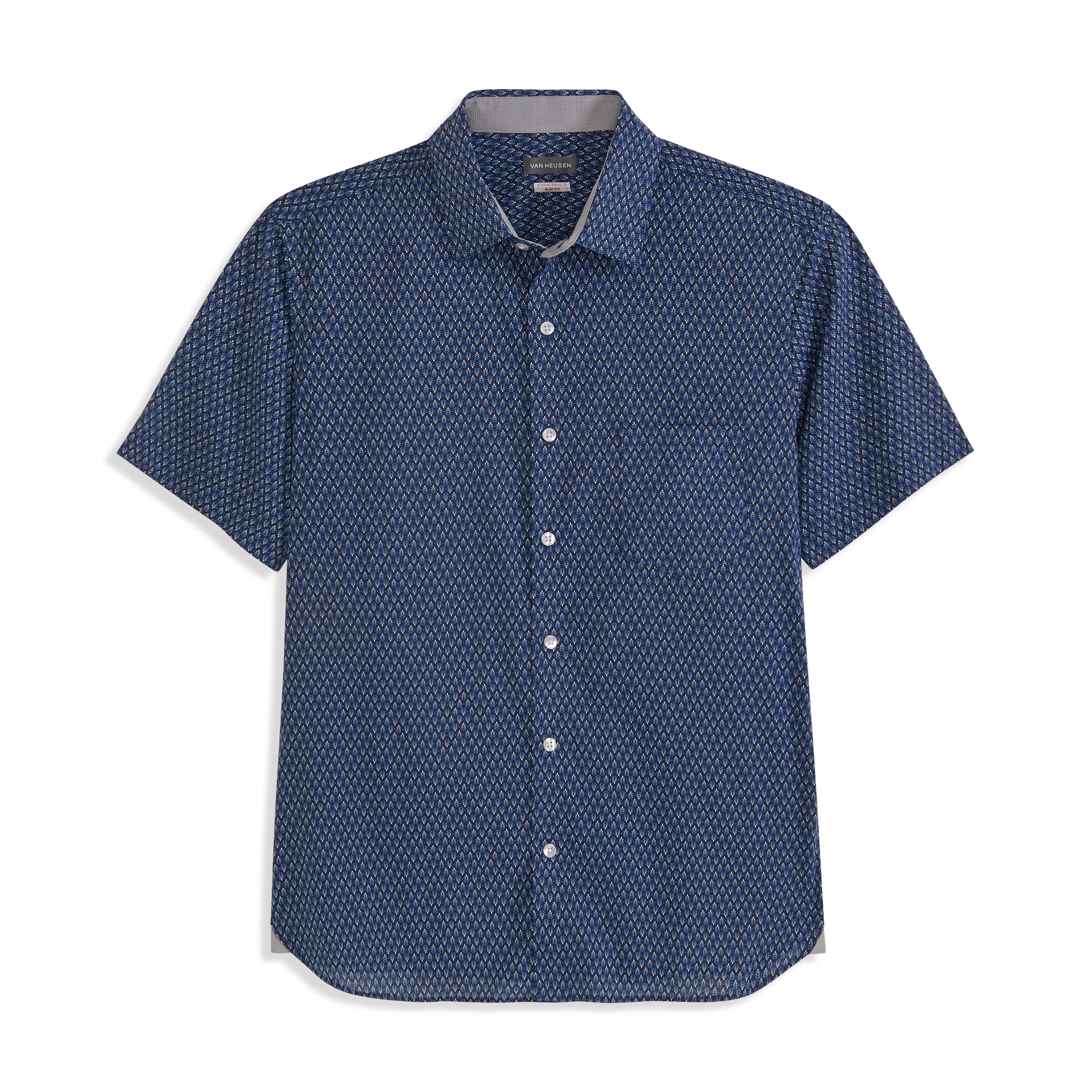 Folsen Short Sleeve Stain Shield Shirt Leaf Print - Big & Tall