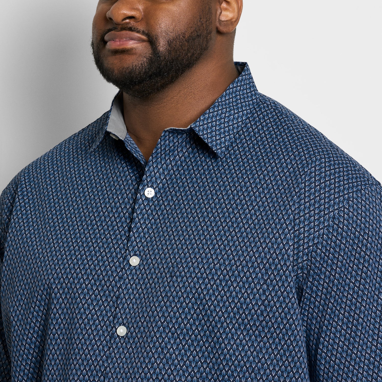 Folsen Short Sleeve Stain Shield Shirt Leaf Print - Big & Tall