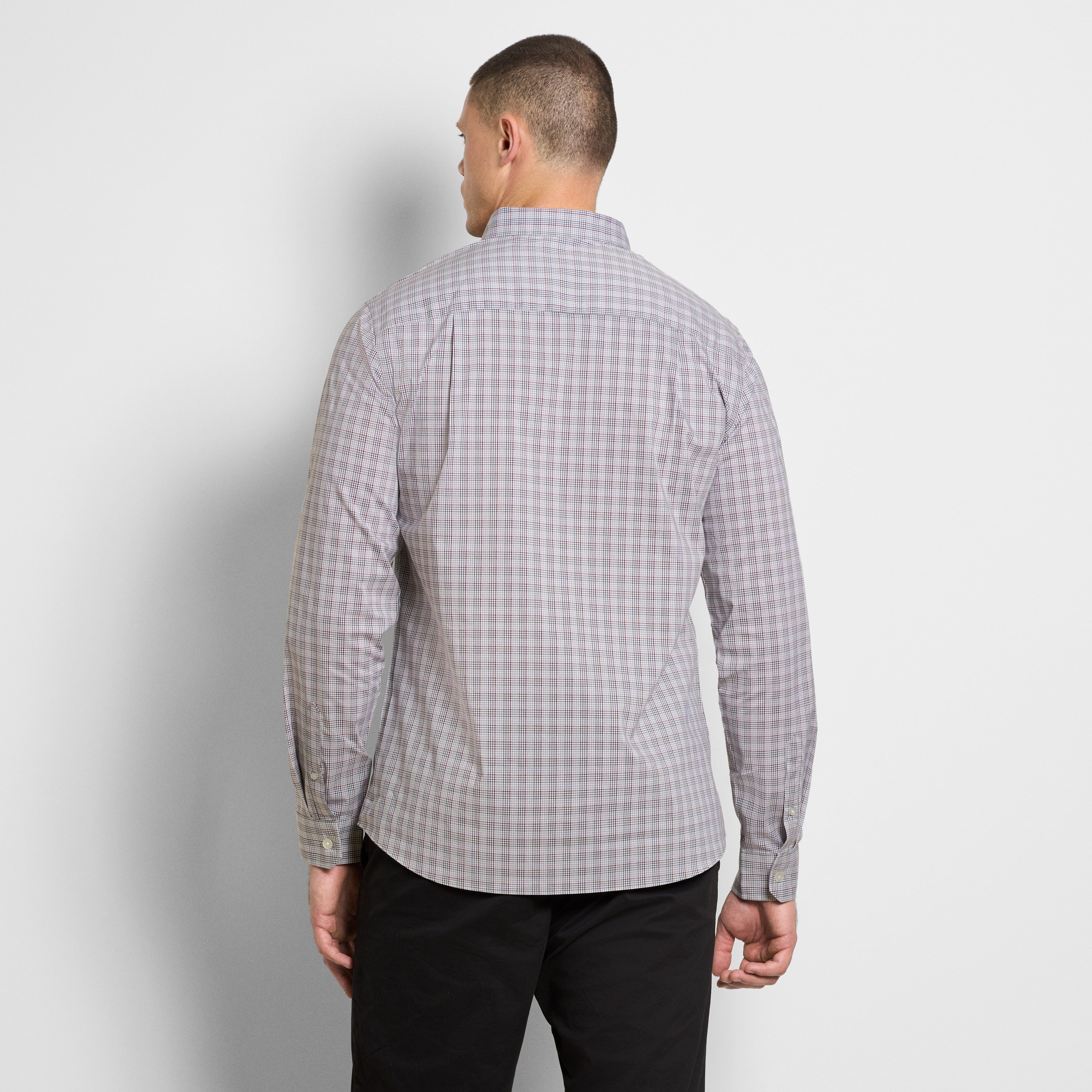 Cronbie Long Sleeve Everyday Defense Stain Shield Shirt Tattersall Print - Big & Tall