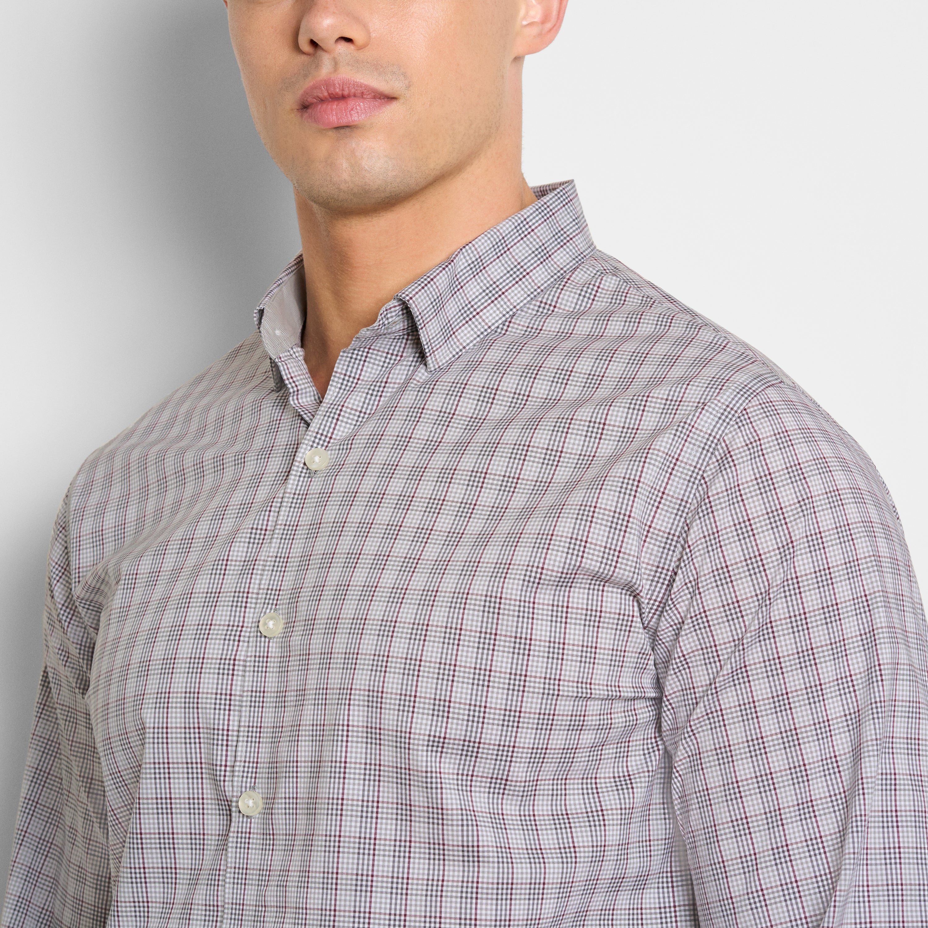 Cronbie Long Sleeve Everyday Defense Stain Shield Shirt Tattersall Print - Big & Tall