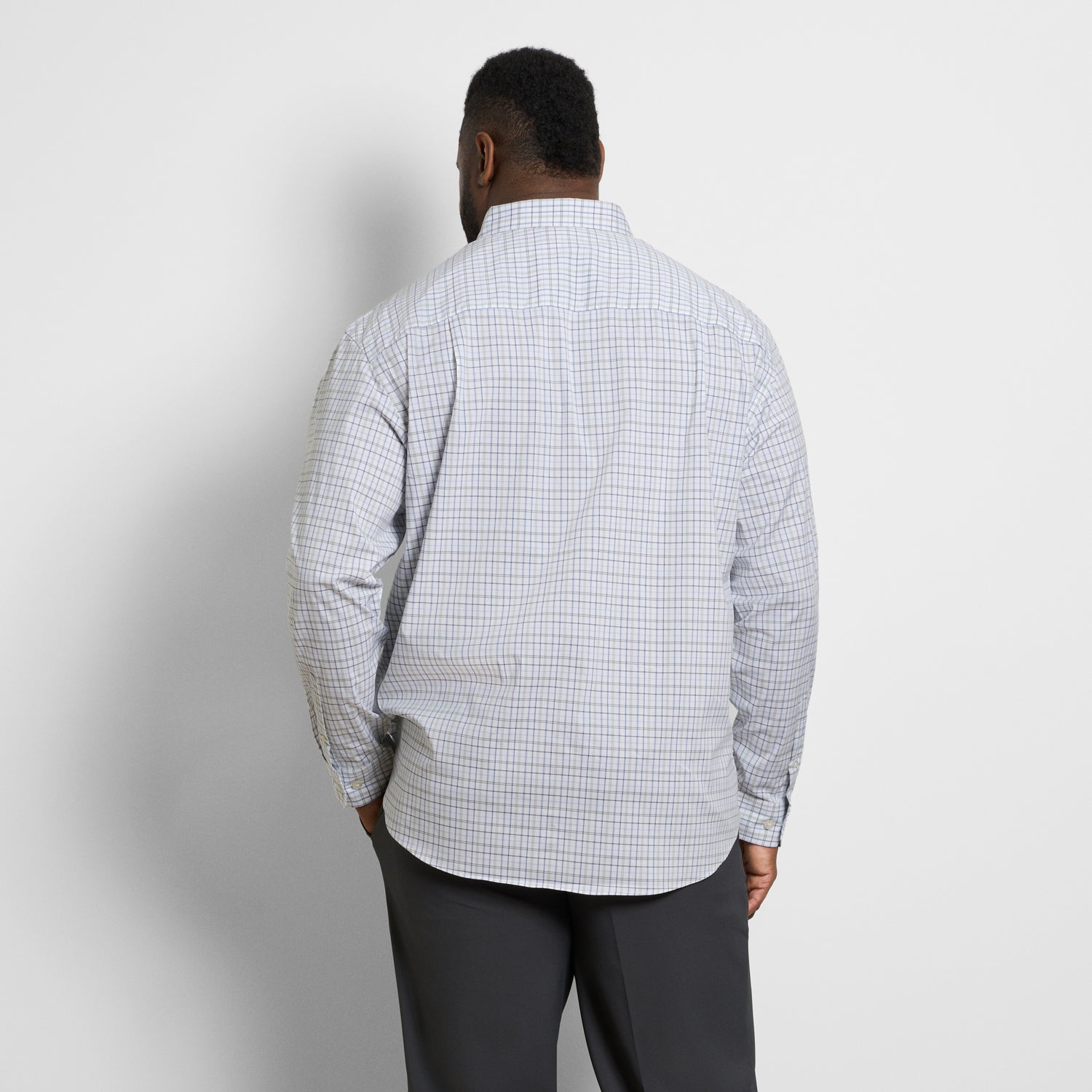 Cronbie Long Sleeve Stain Shield Shirt Open Plaid Print - Big & Tall