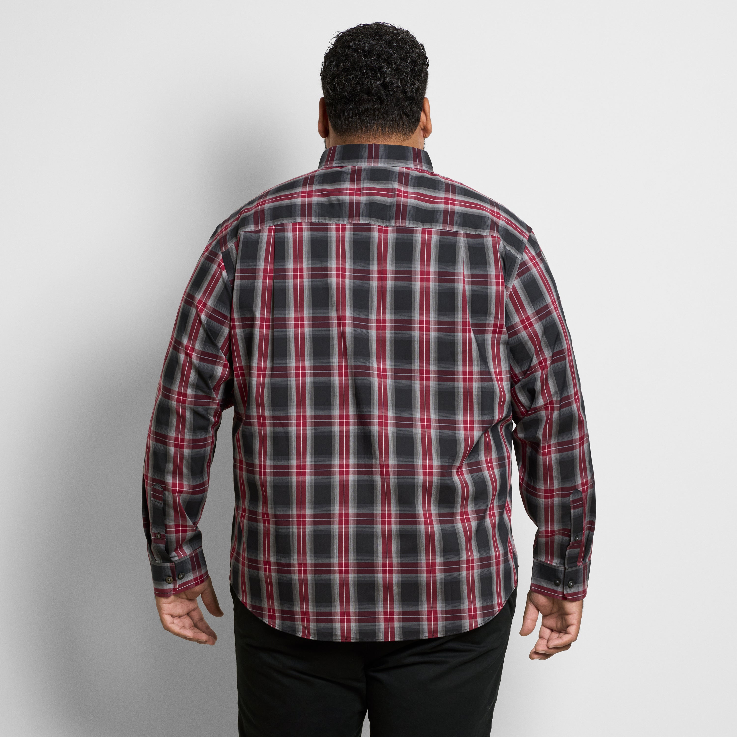 Cronbie Long Sleeve Shirt Everyday Defense Stain Shield Fave Plaid Print - Big & Tall
