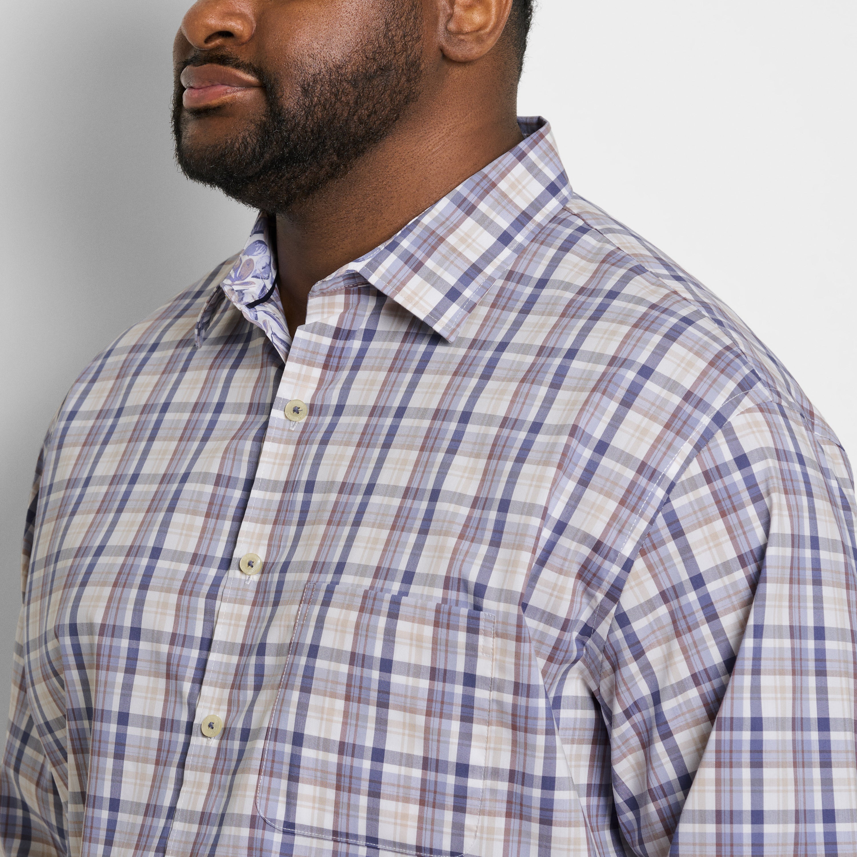 Originals Long Sleeve Easy Plaid Print - Big & Tall
