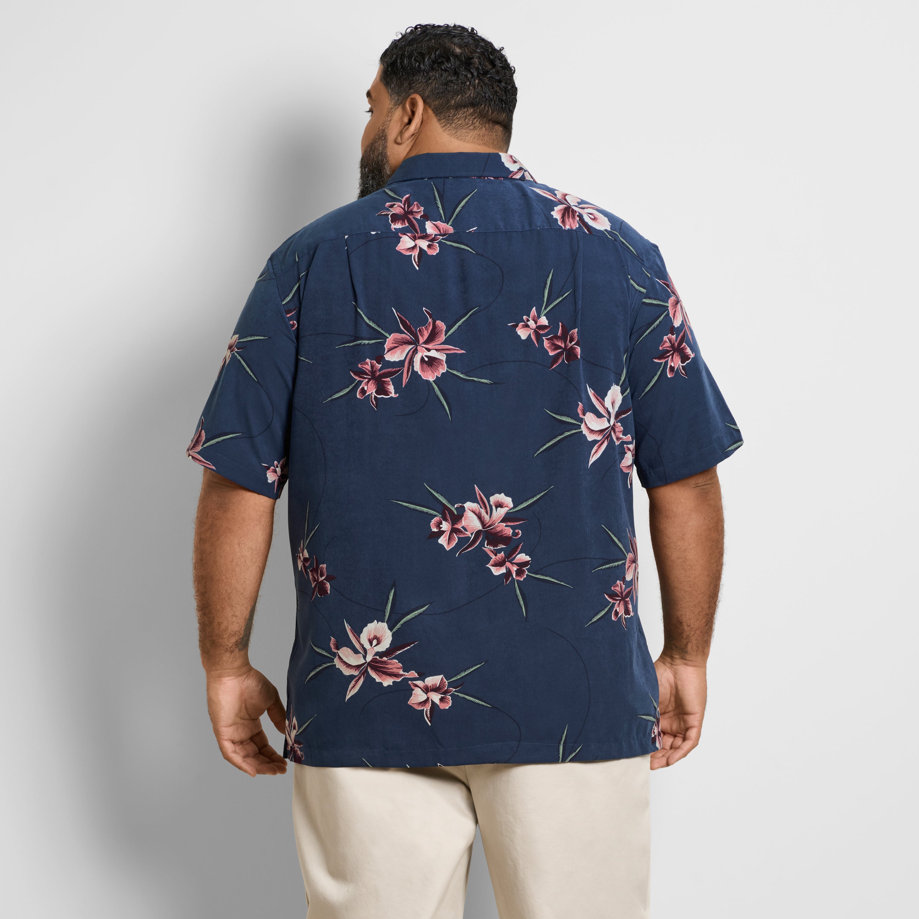 Big & Tall Weekend Printed Short Sleeve Camp Shirt