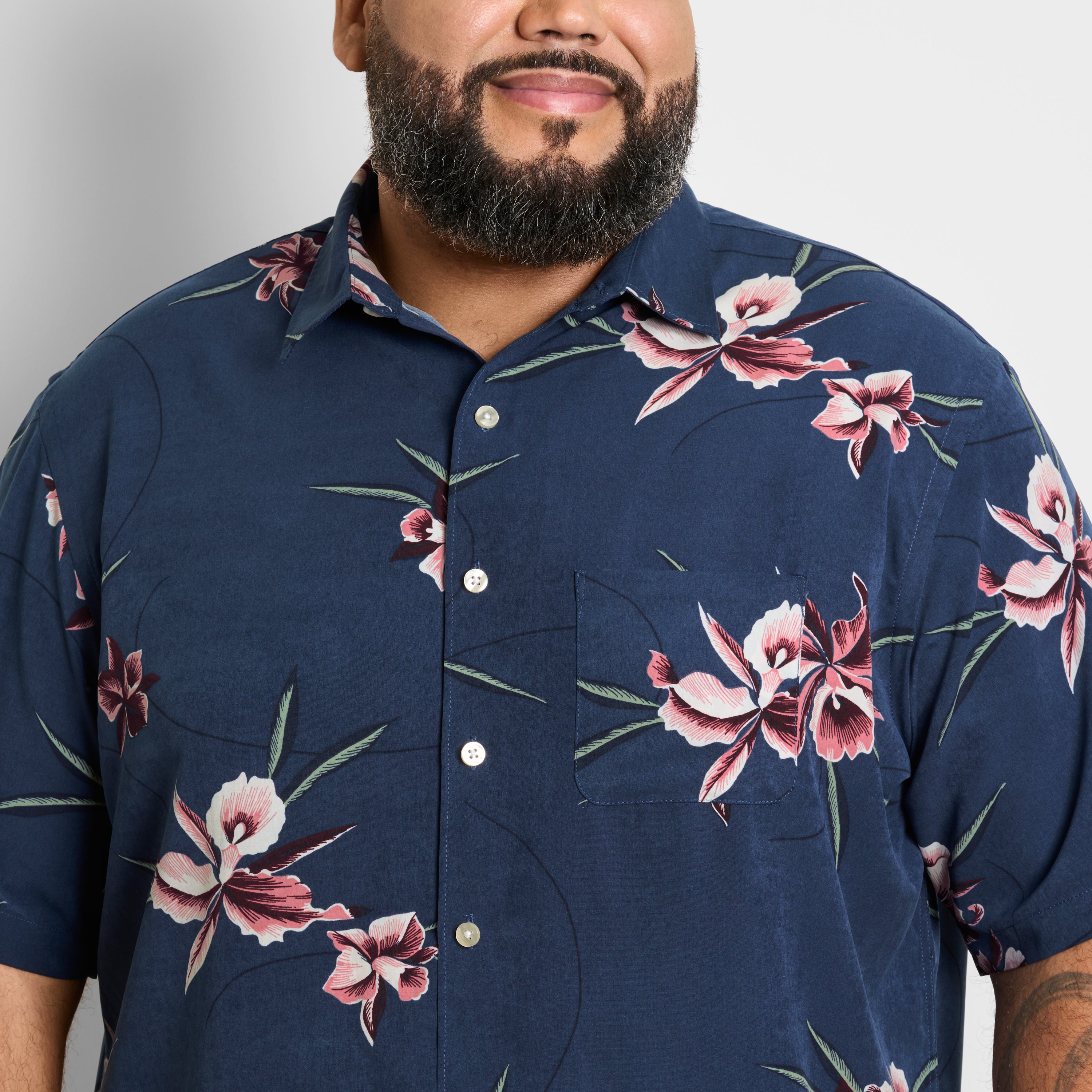 Big & Tall Weekend Printed Short Sleeve Camp Shirt