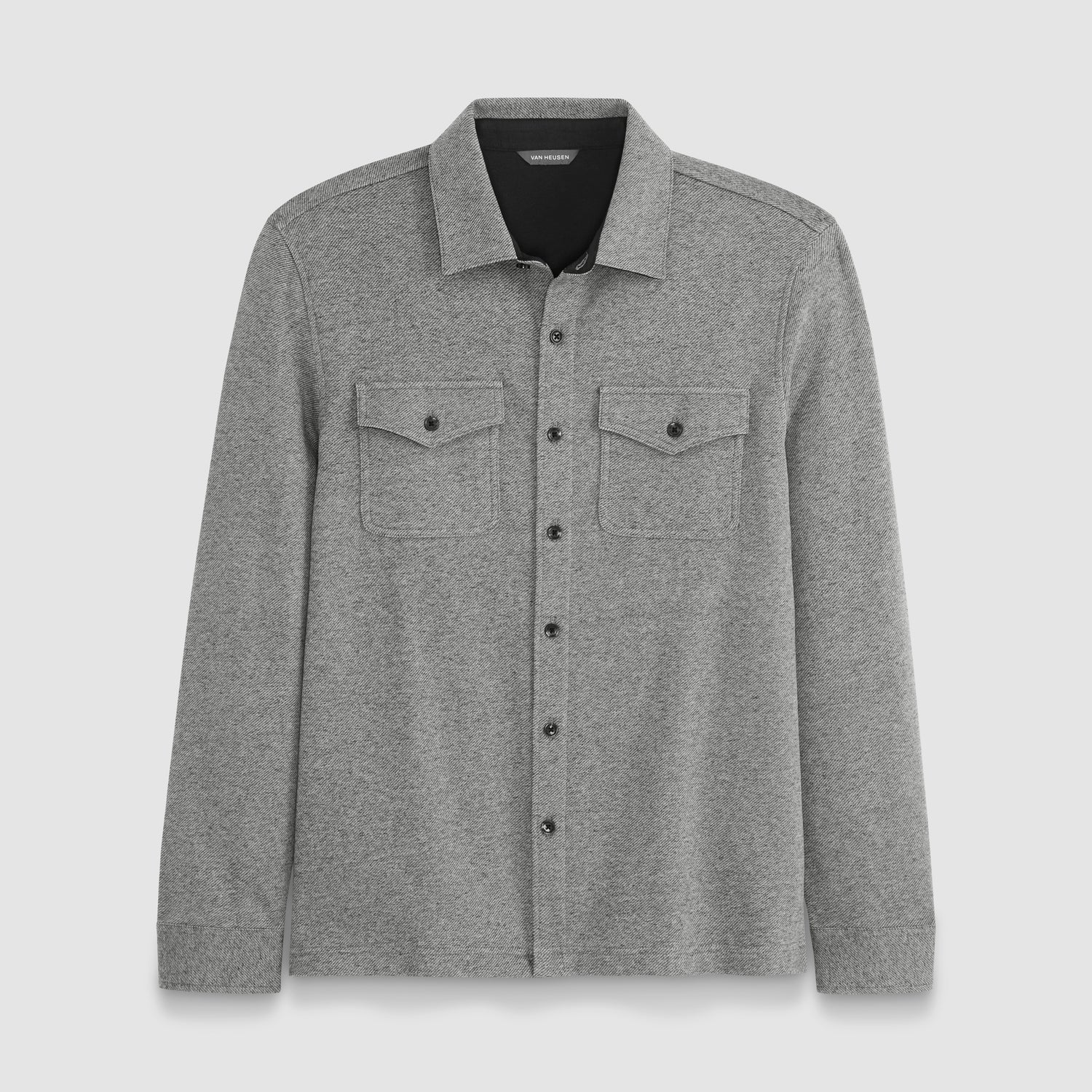 Essential Fleece Knit Long Sleeve Shirt Jacket