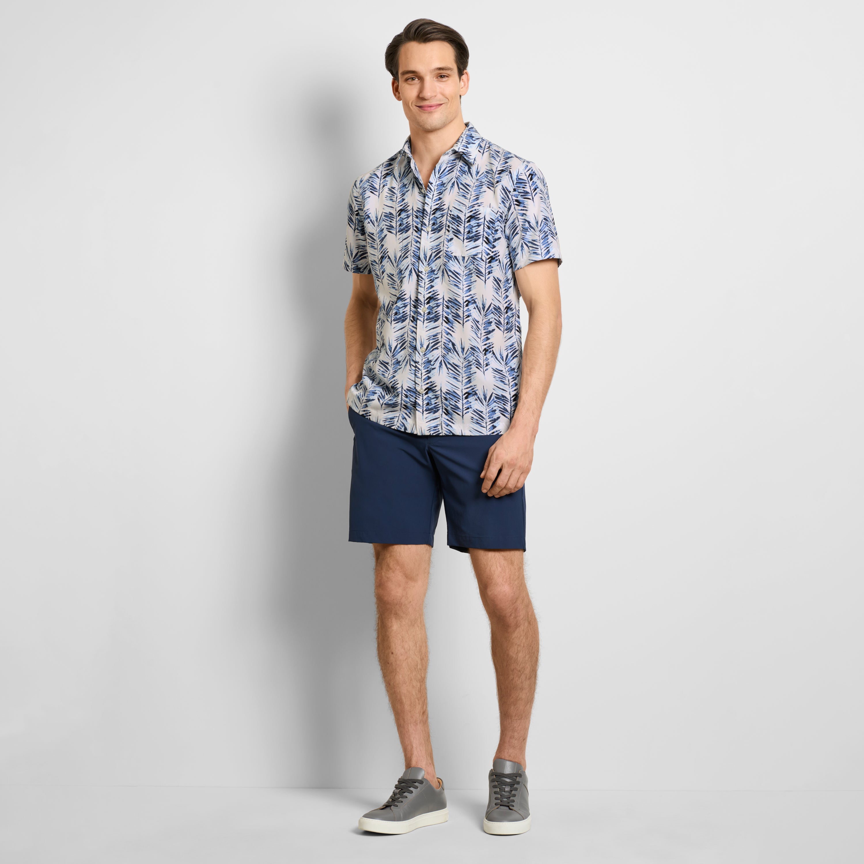 Weekend Short Sleeve Camp LG Fern Print Shirt