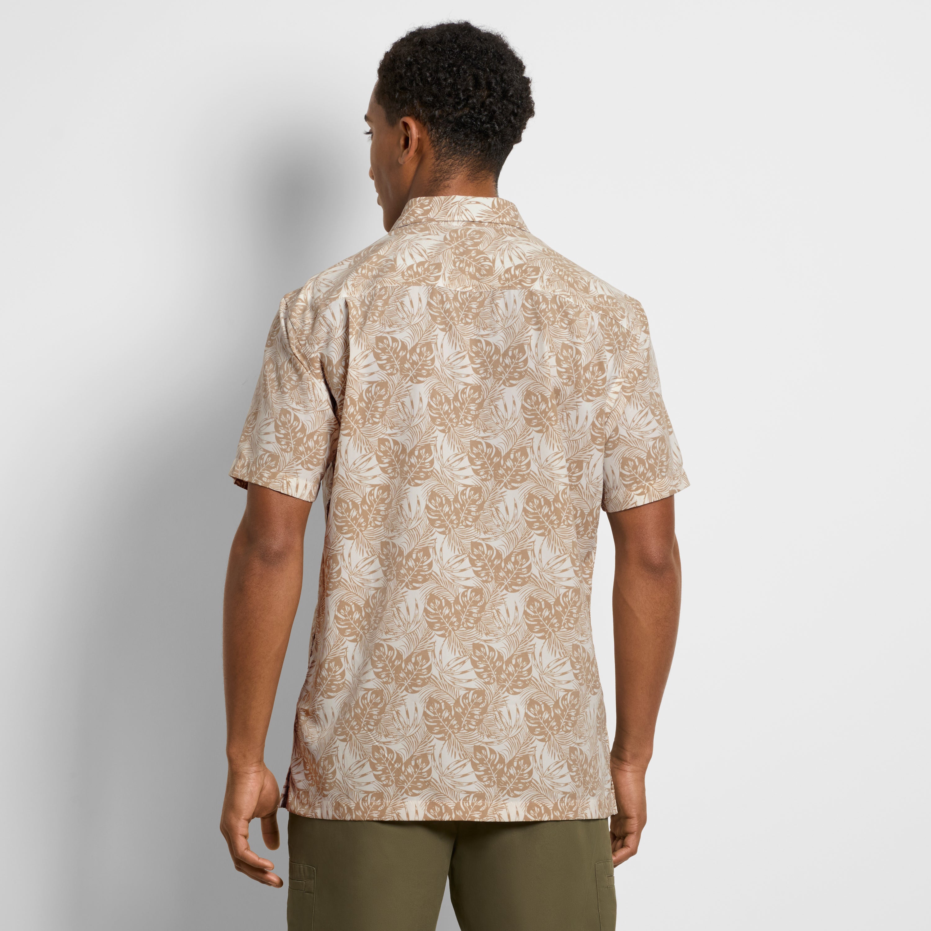 Weekend Short Sleeve Camp Mono Print Shirt
