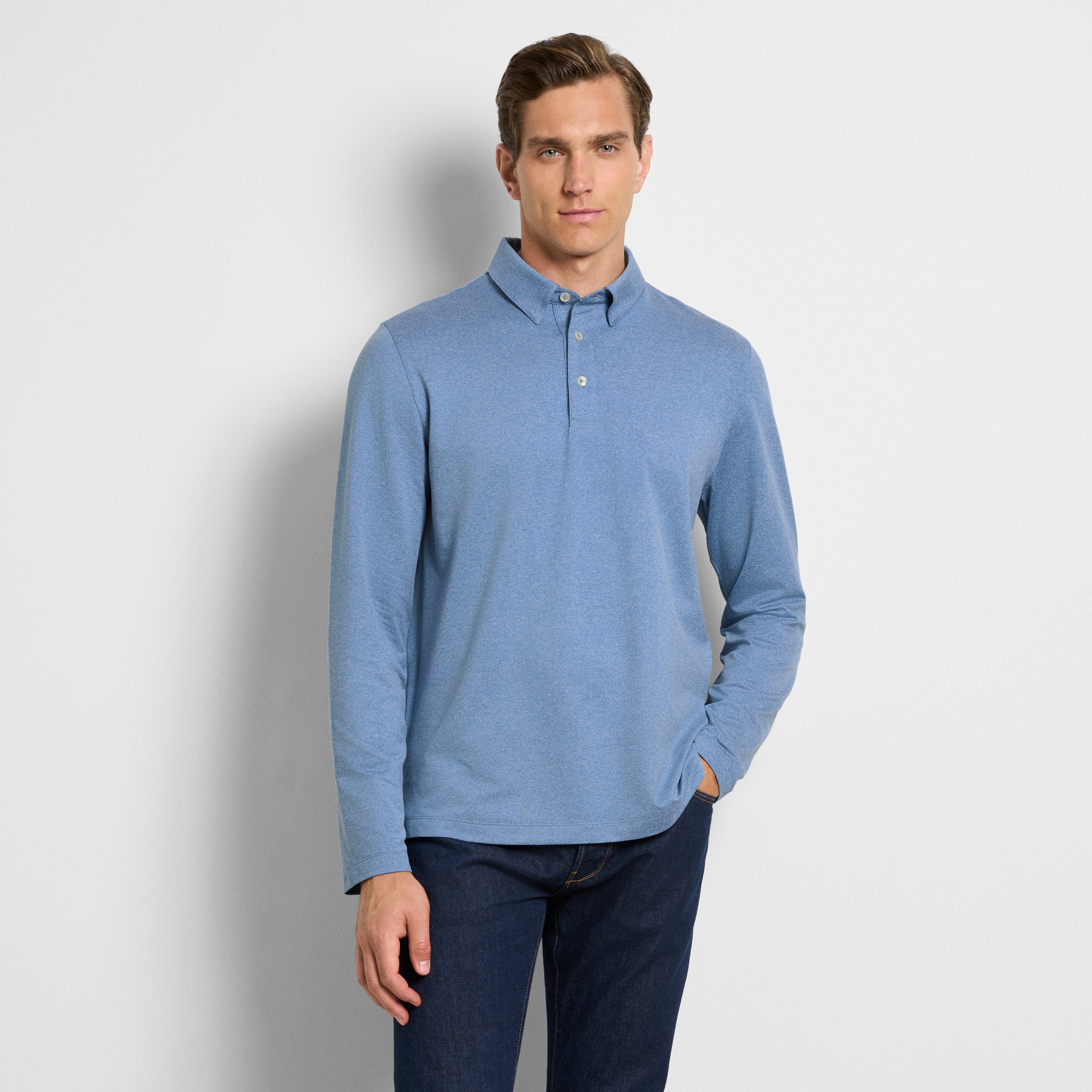 Performance Twill Long Sleeve Polo