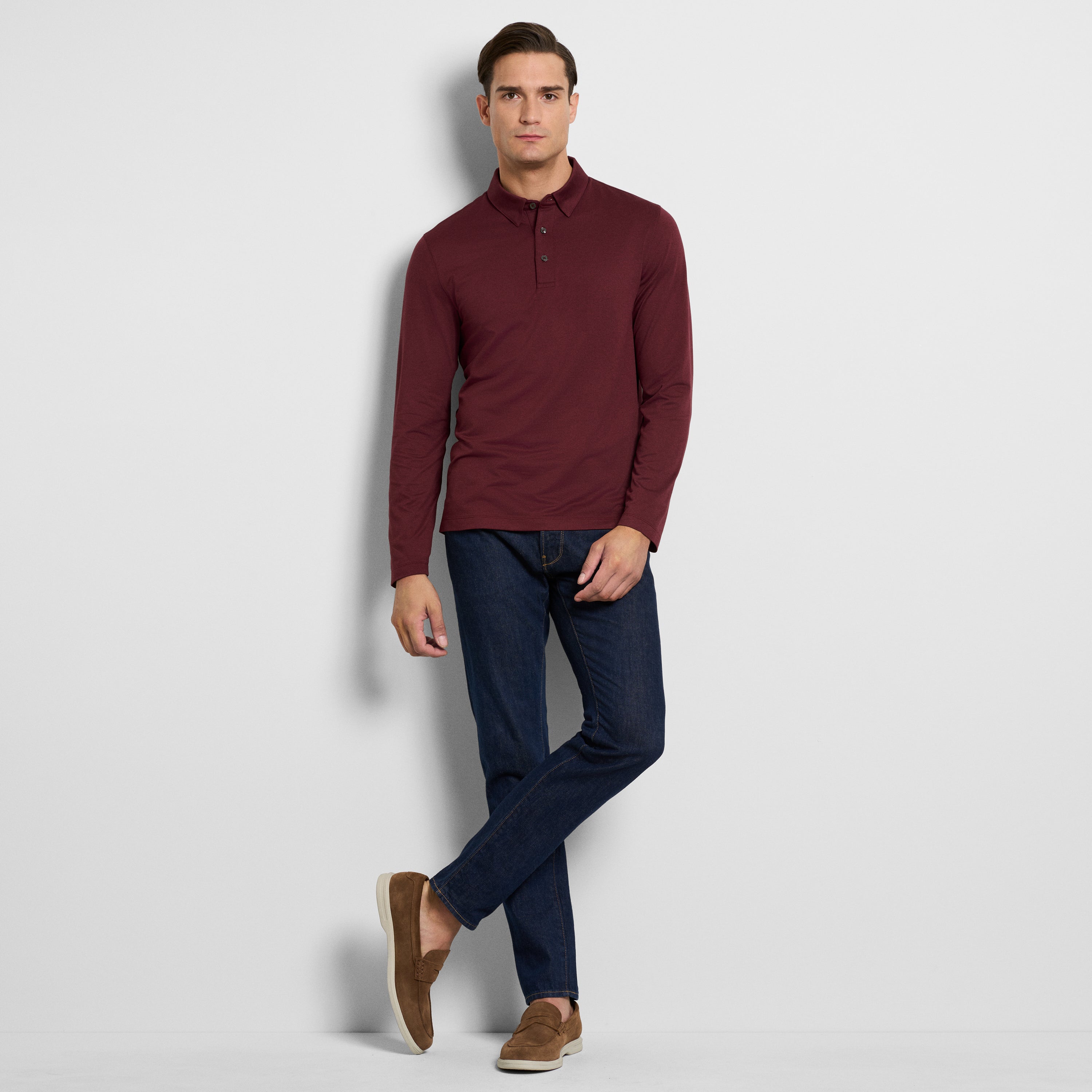 Performance Twill Long Sleeve Polo