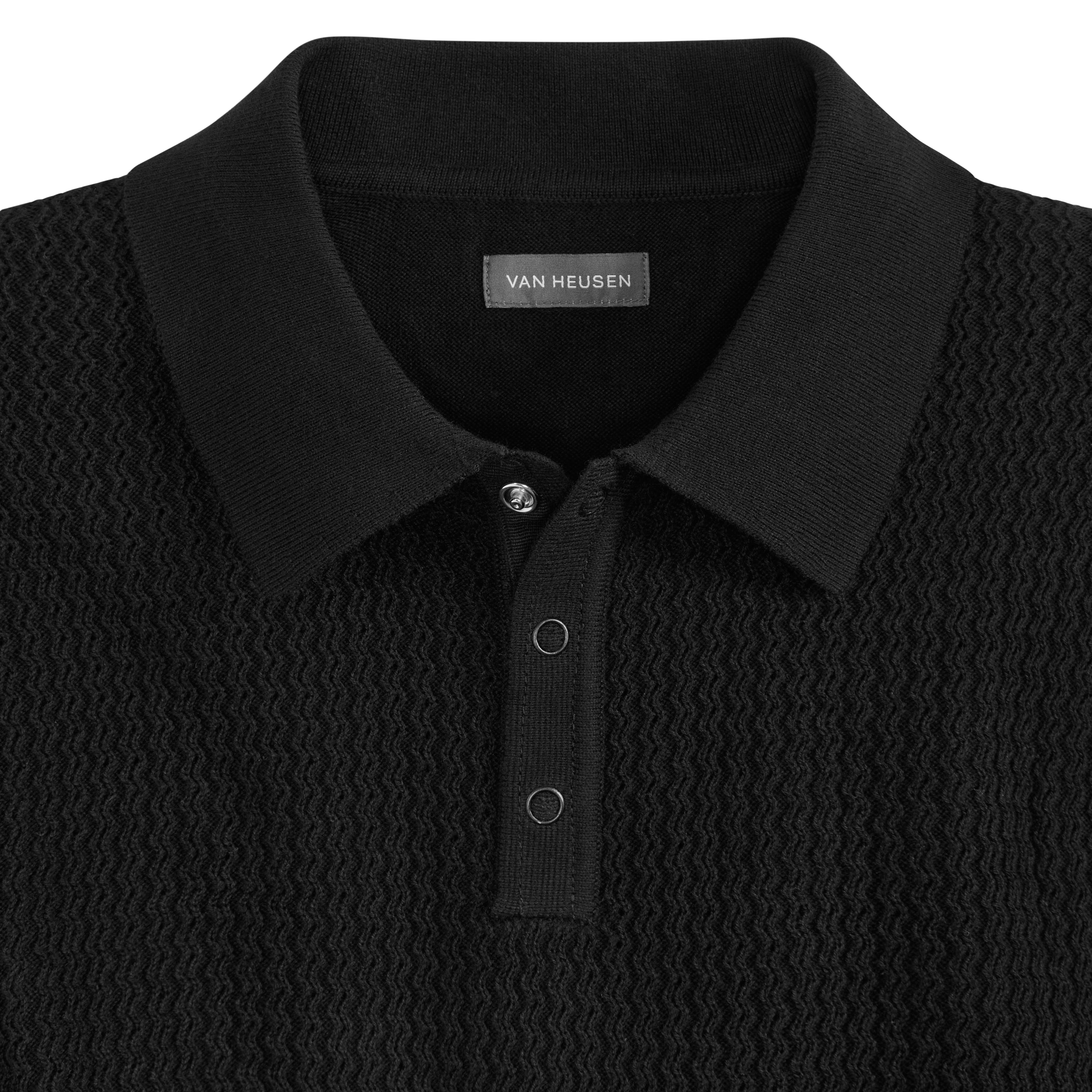 Temp Control Texture Short Sleeve Snap Polo