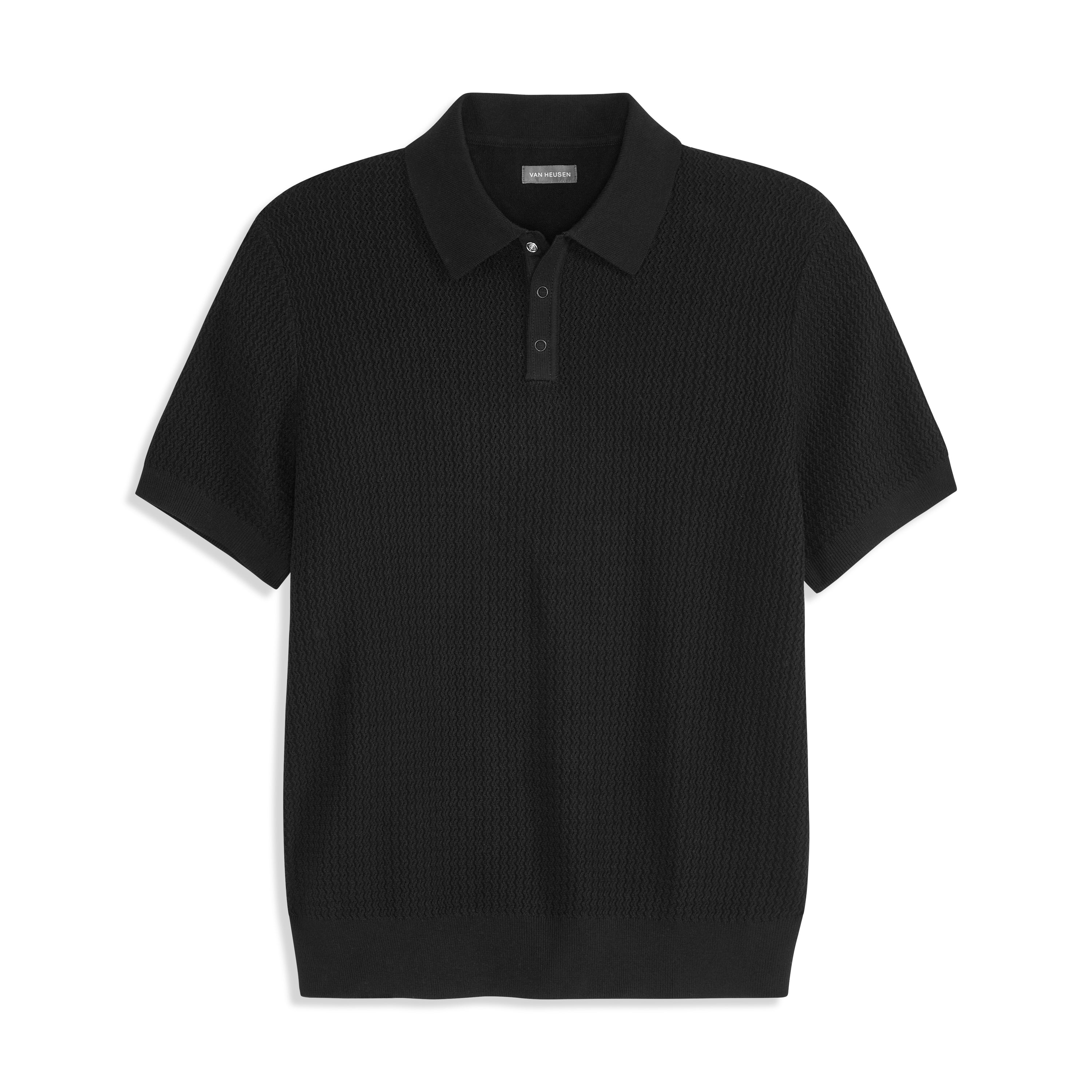 Temp Control Texture Short Sleeve Snap Polo