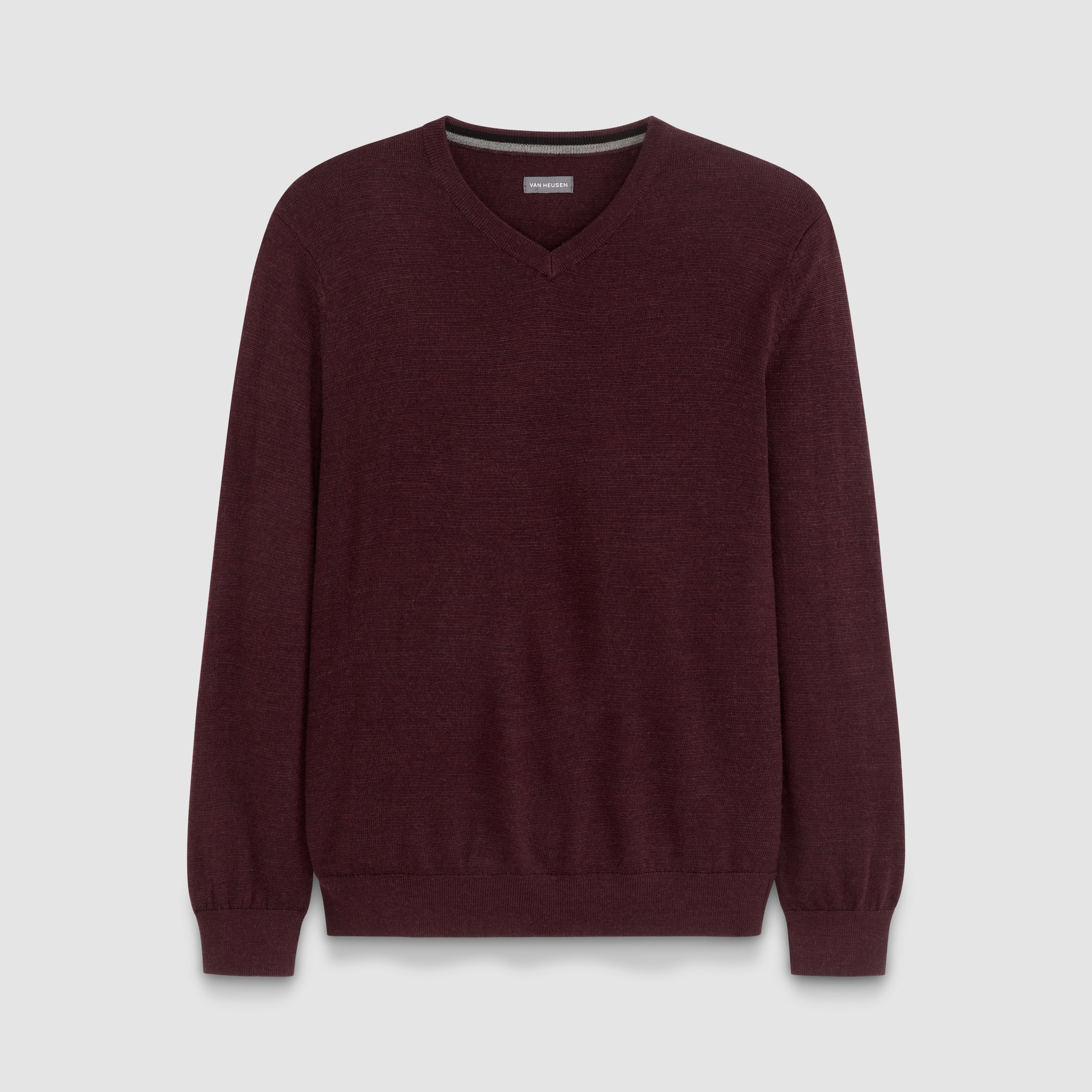 Essential End on End Long Sleeve V-Neck Sweater