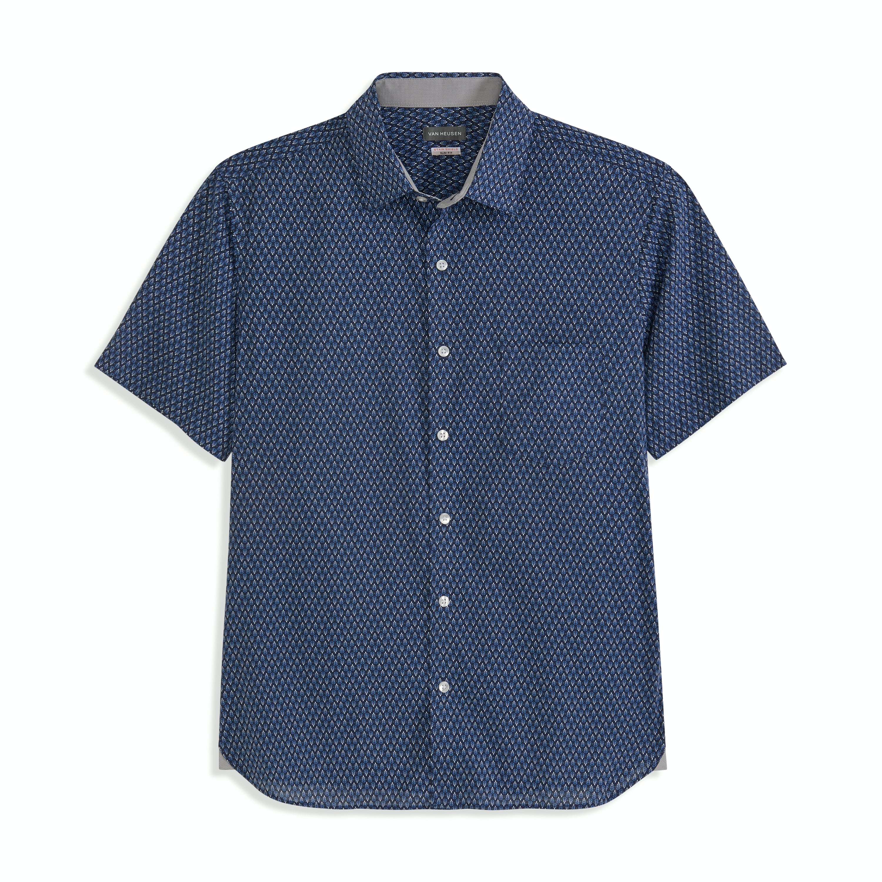 Folsen Short Sleeve Stain Shield Shirt Leaf Print - Slim Fit