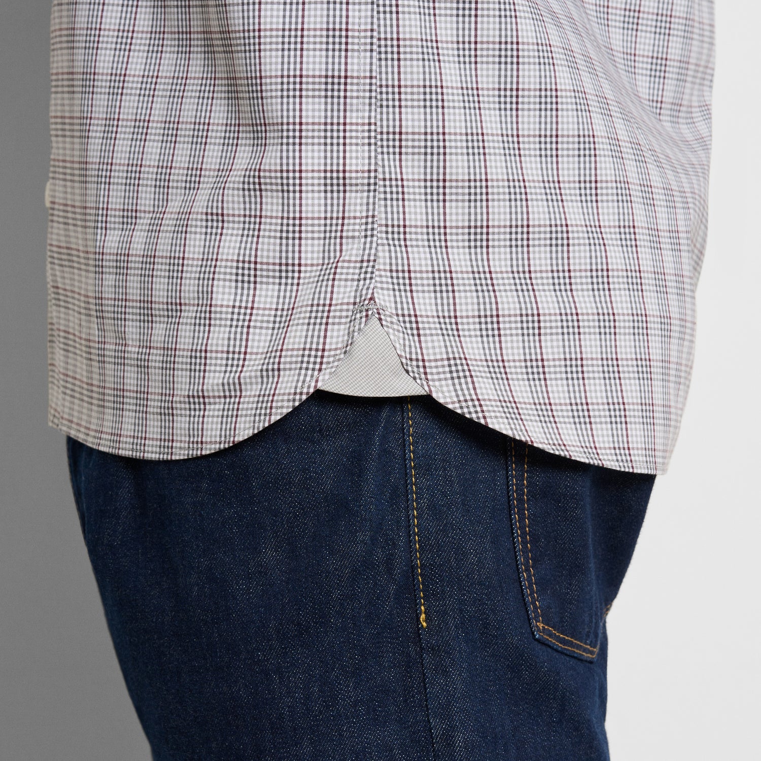 Cronbie Everyday Defense Stain Shield Tattersall Print Long Sleeve Shirt - Slim Fit