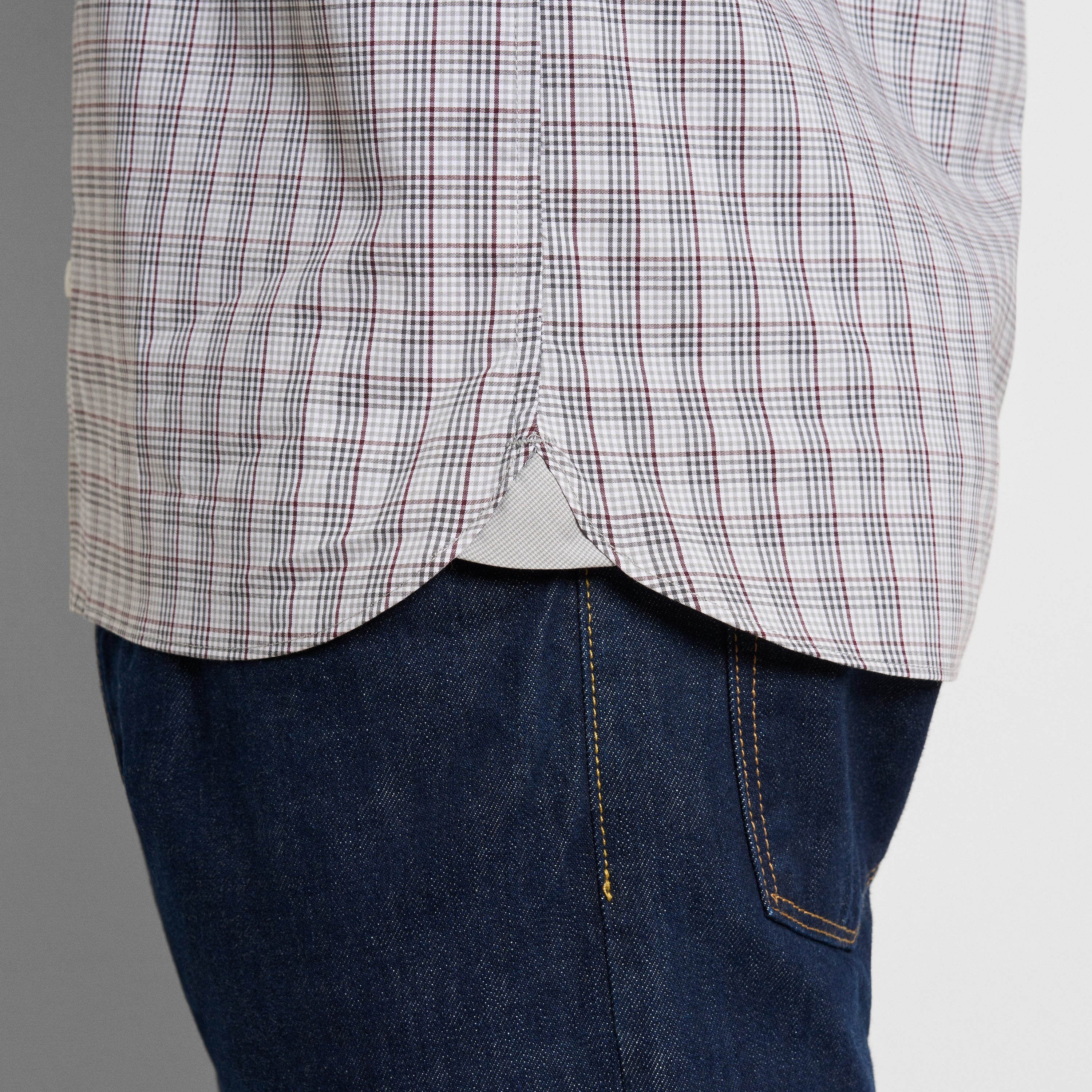 Cronbie Everyday Defense Stain Shield Tattersall Print Long Sleeve Shirt - Slim Fit