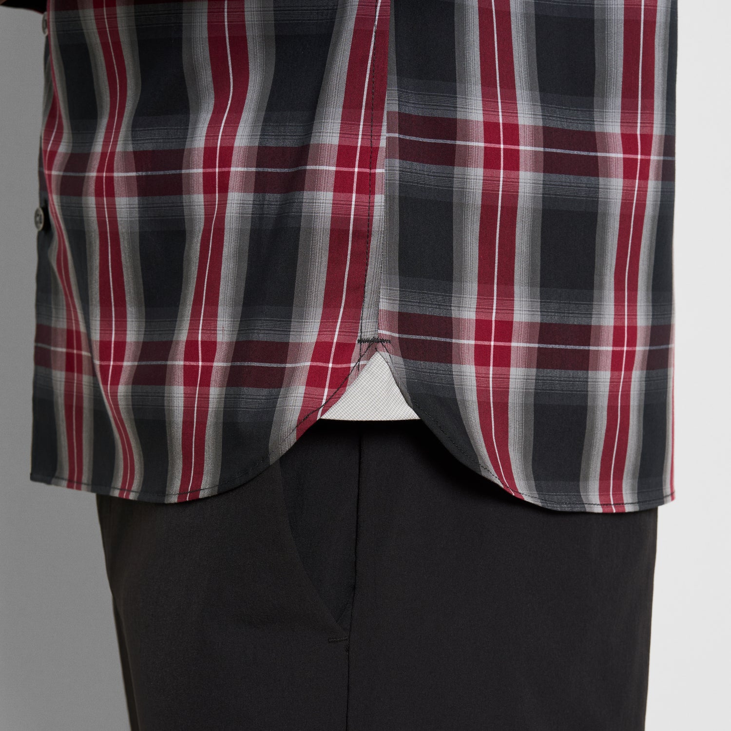 Cronbie Everyday Defense Stain Shield Fave Plaid Print Long Sleeve Shirt - Slim Fit