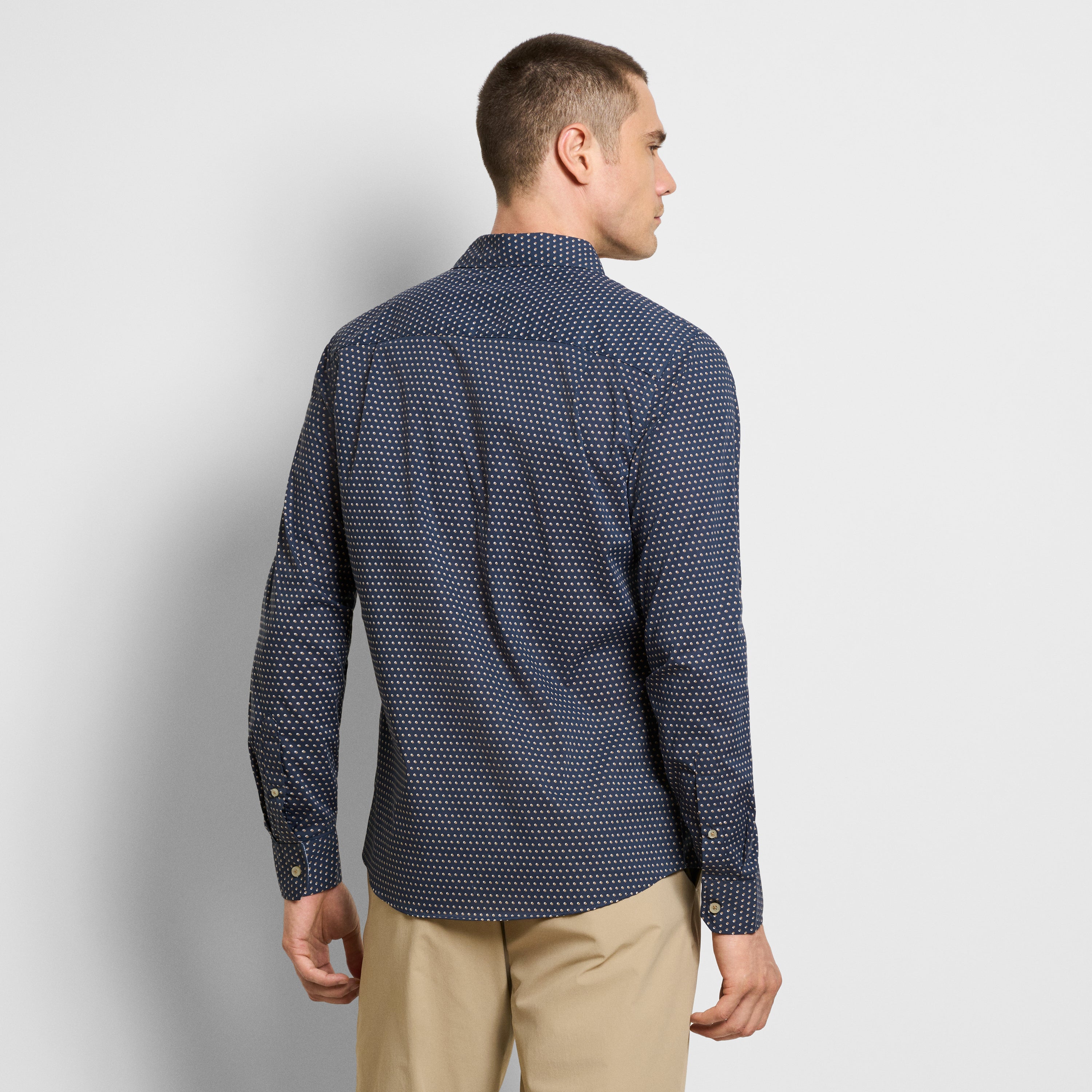 Originals Dot Print Long Sleeve Shirt - Slim Fit