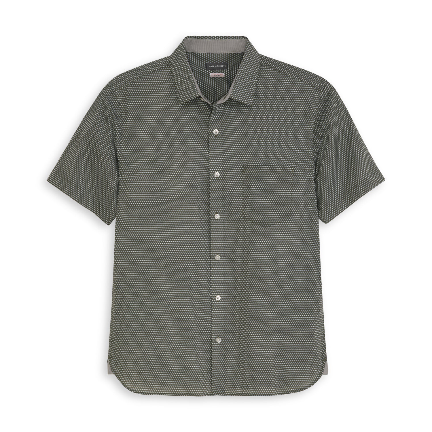 Folsen Short Sleeve Stain Shield Shirt Little Geo Print - Slim Fit