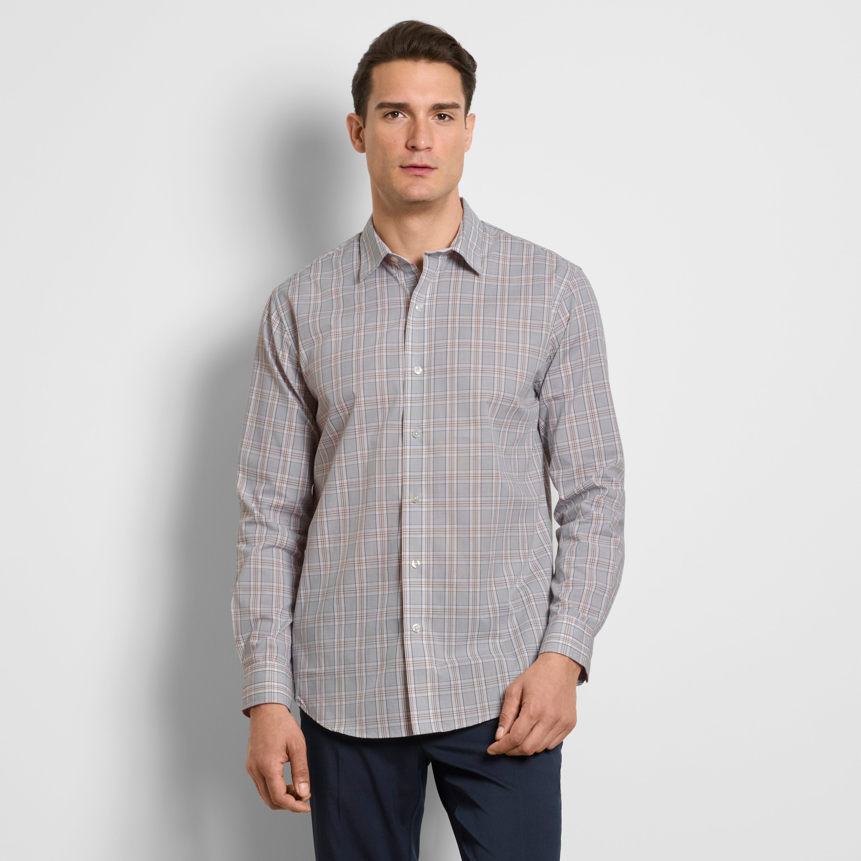 Wrinkle Free Long Sleeve Shirt Classic Plaid