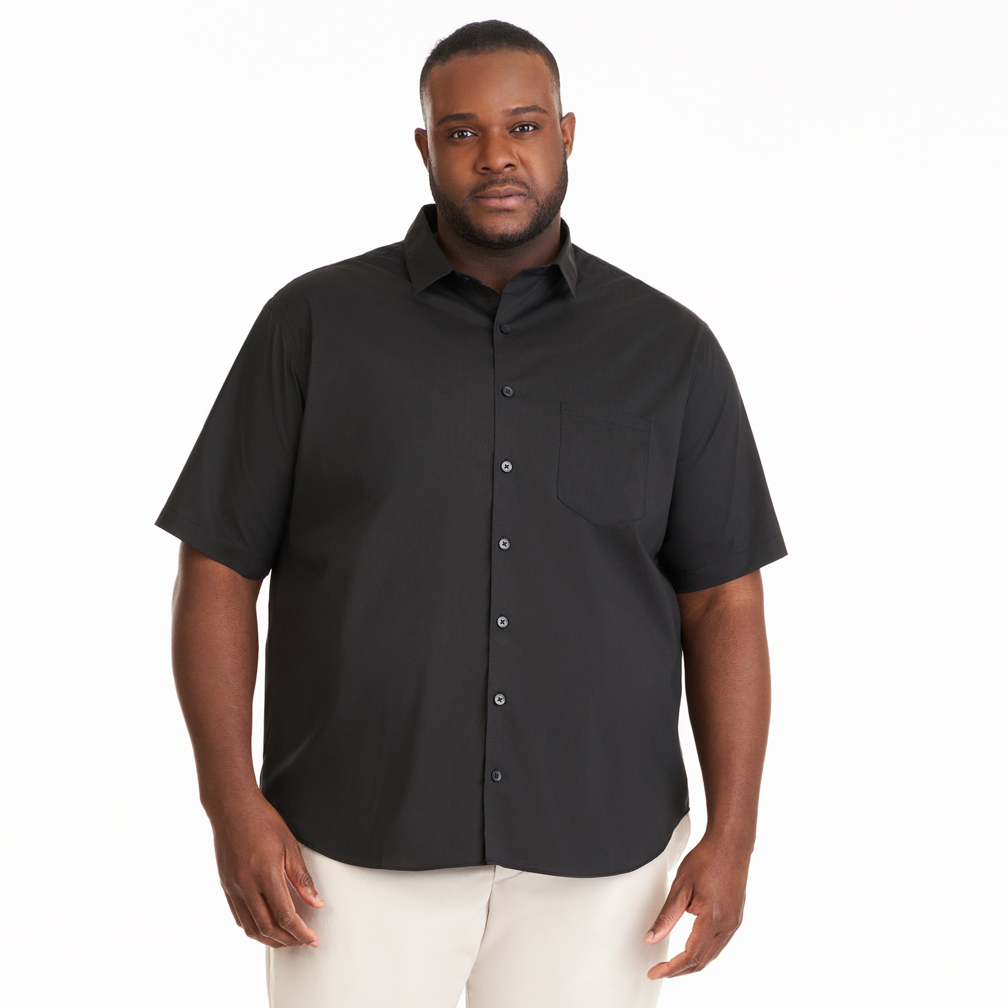 Folsen Short Sleeve Stain Shield Solid - Big &amp; Tall