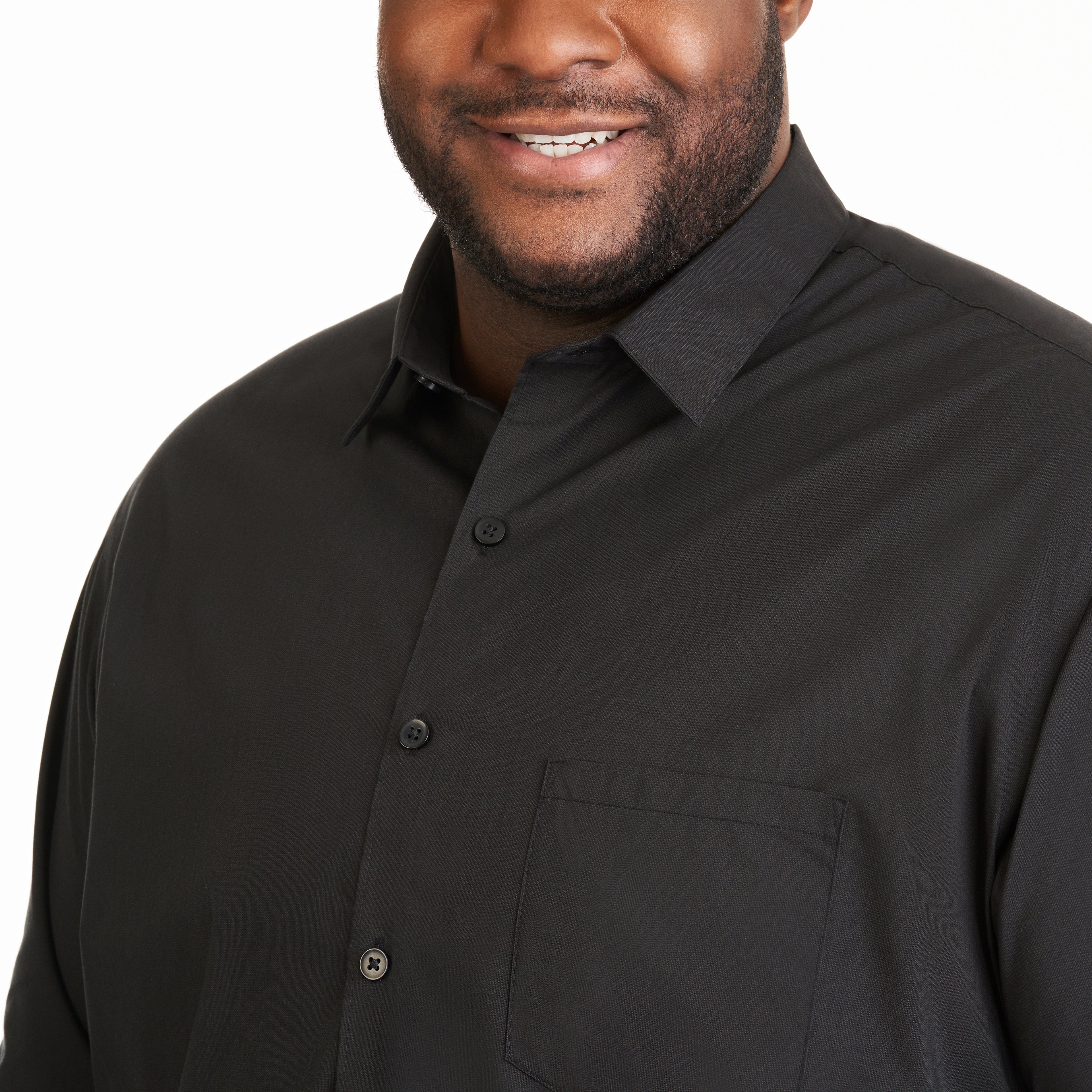 Folsen Short Sleeve Stain Shield Solid - Big & Tall