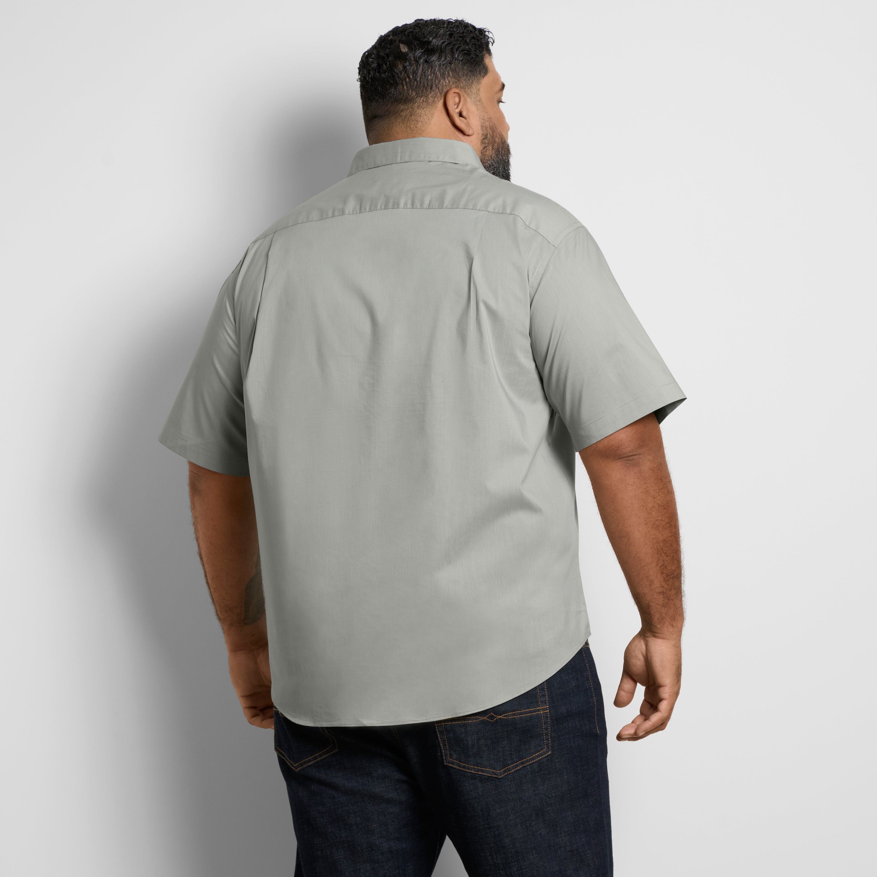 Folsen Short Sleeve Stain Shield Solid - Big & Tall