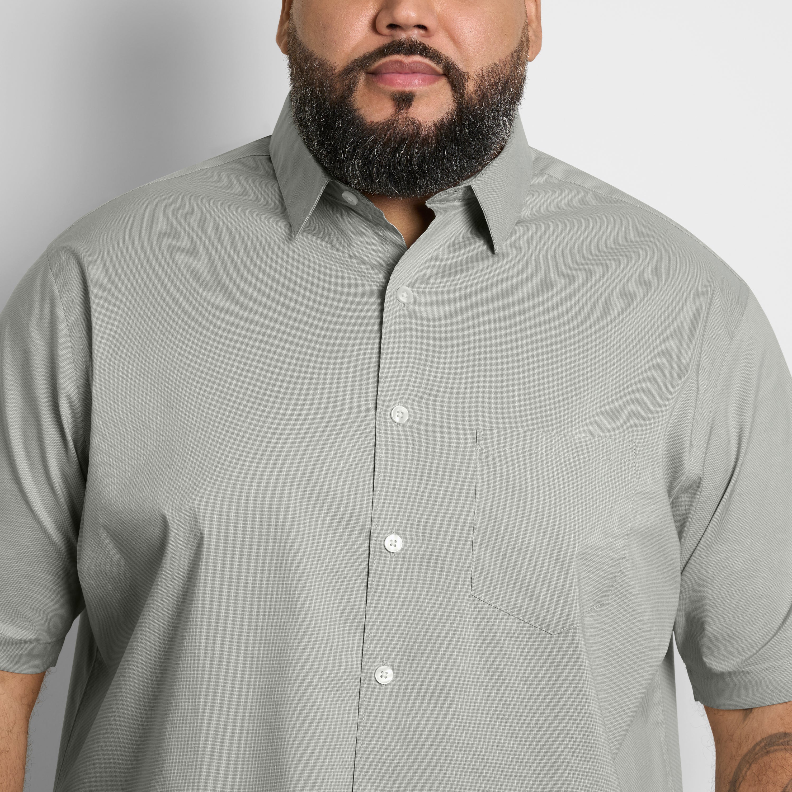 Folsen Short Sleeve Stain Shield Solid - Big & Tall