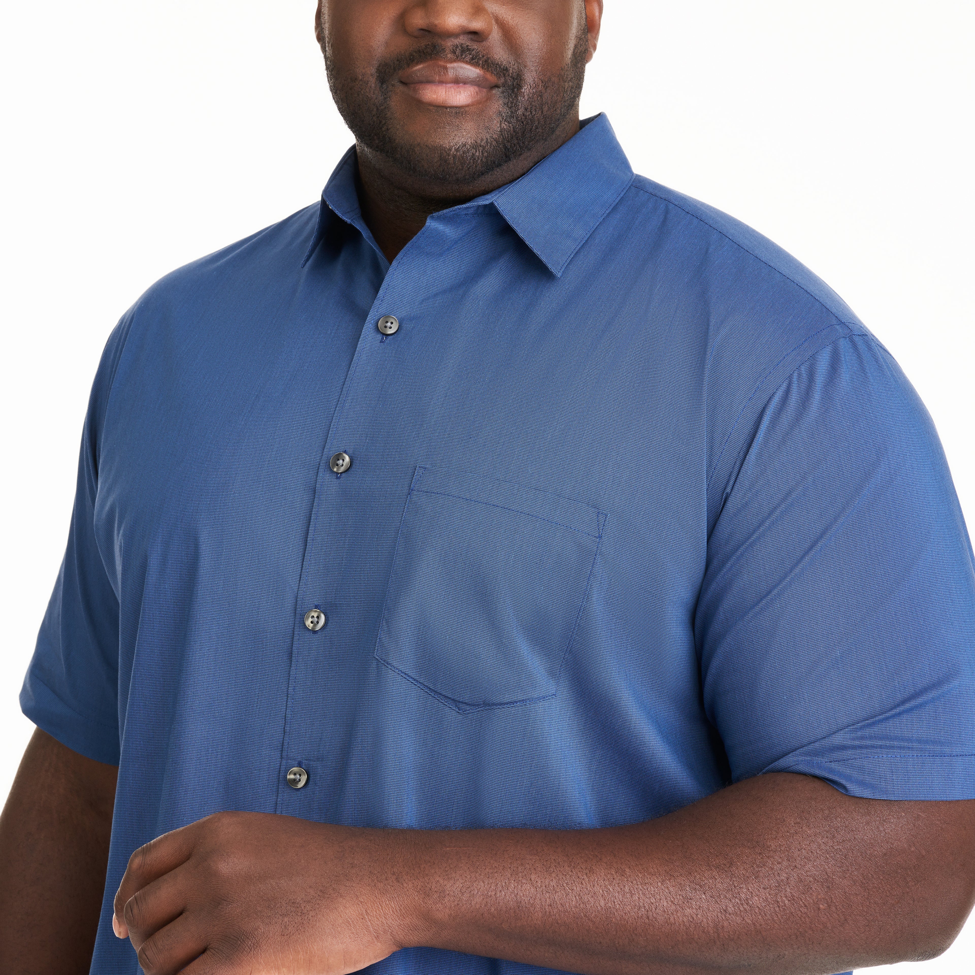 Folsen Short Sleeve Stain Shield Solid - Big & Tall