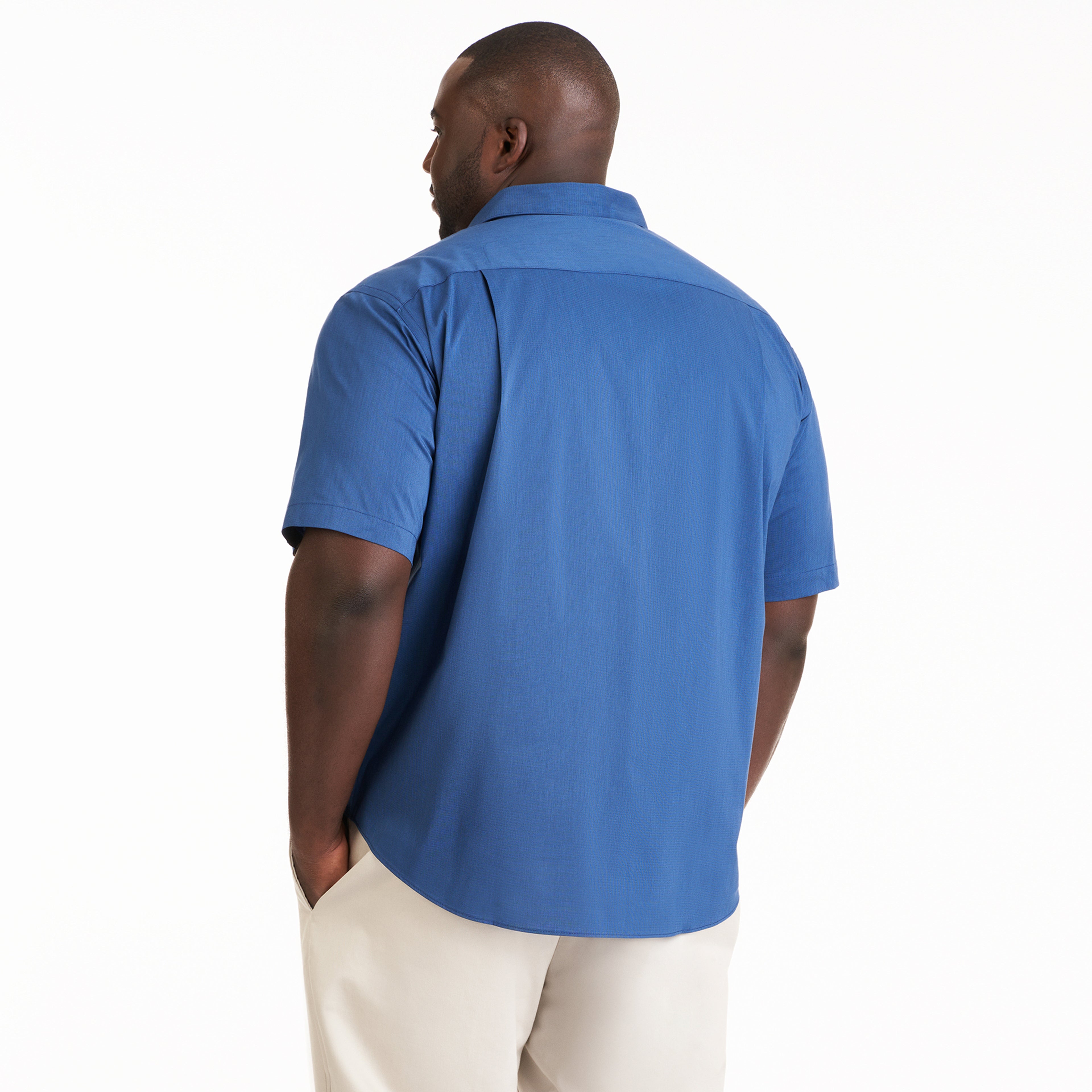 Folsen Short Sleeve Stain Shield Solid - Big & Tall
