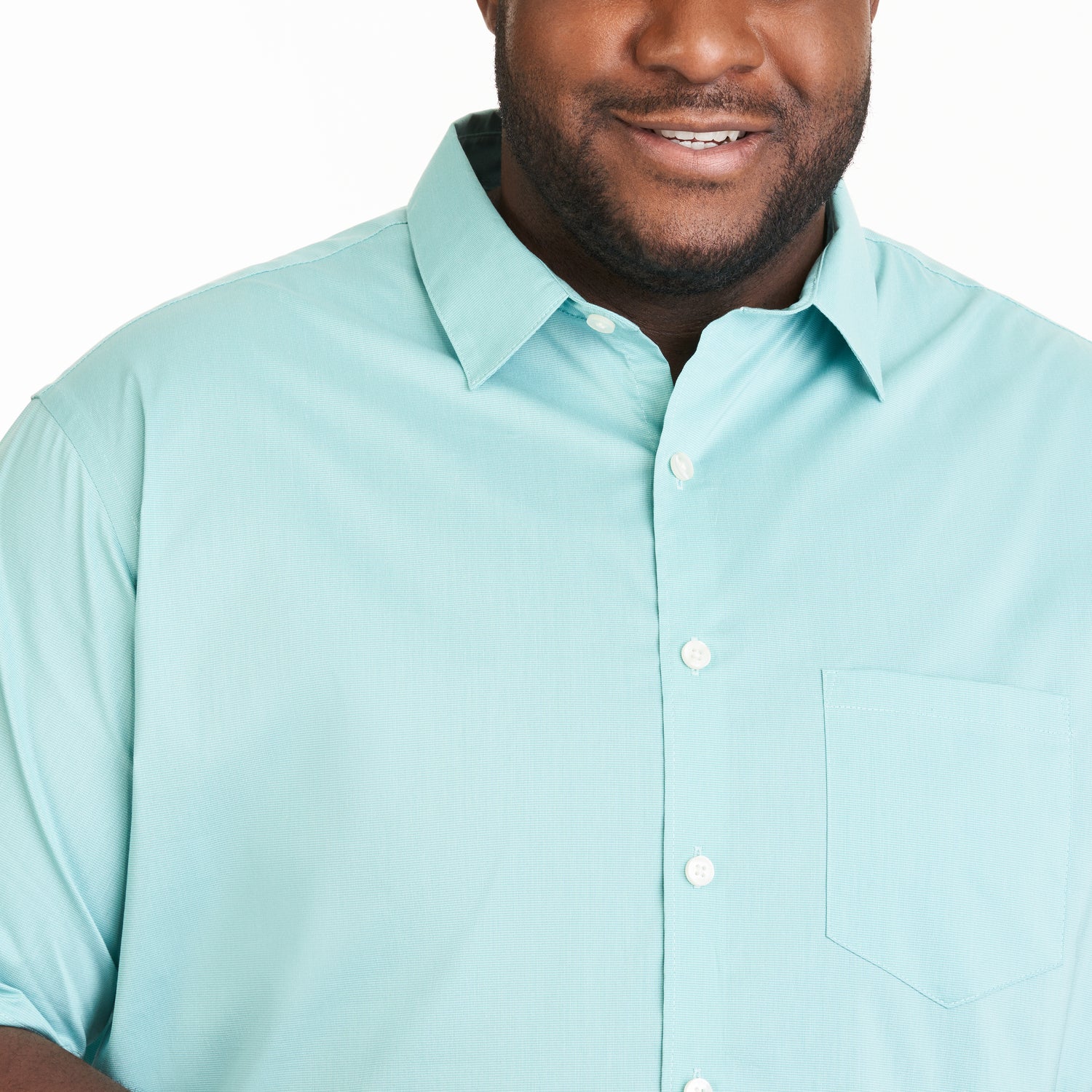Folsen Short Sleeve Stain Shield Solid - Big & Tall