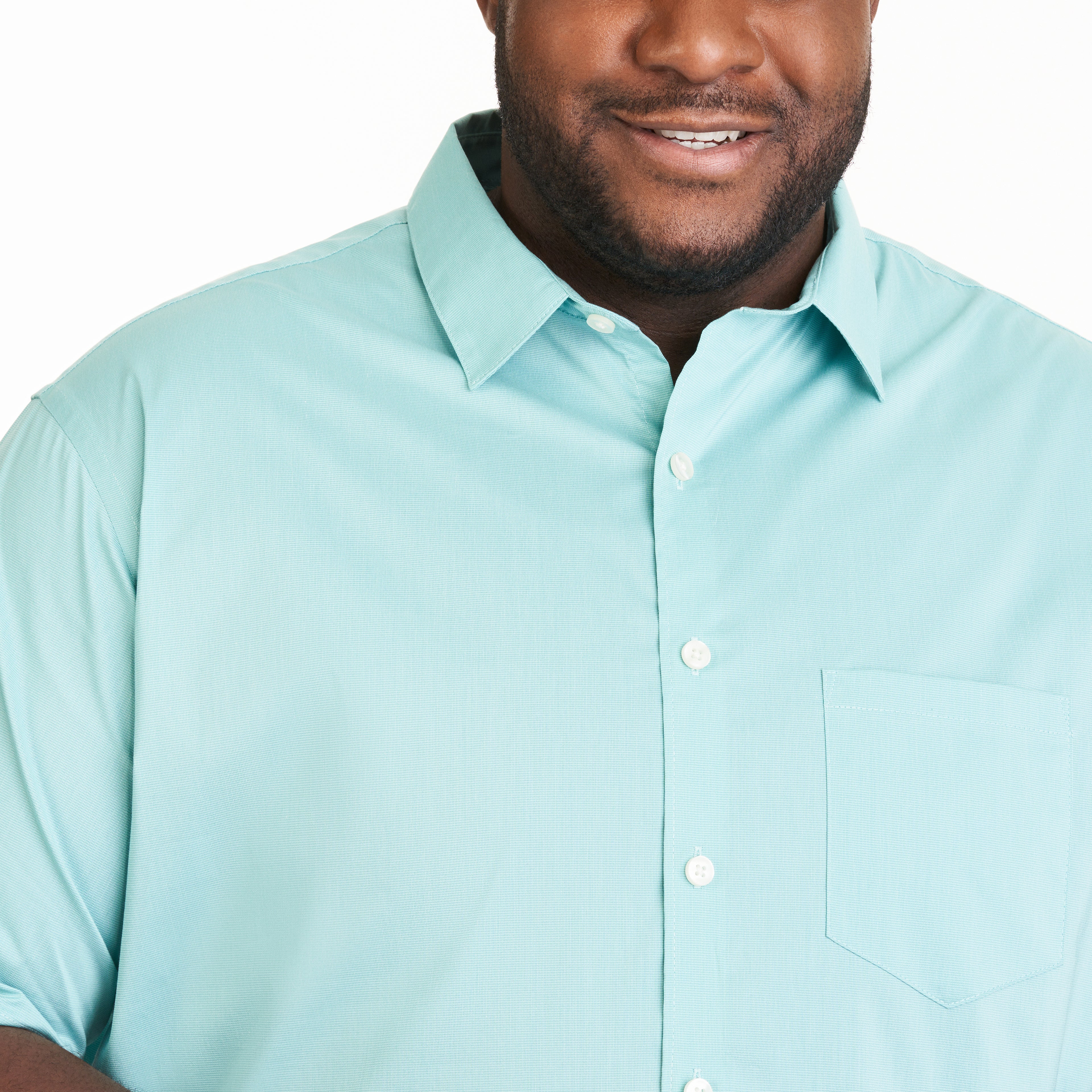 Folsen Short Sleeve Stain Shield Solid - Big & Tall