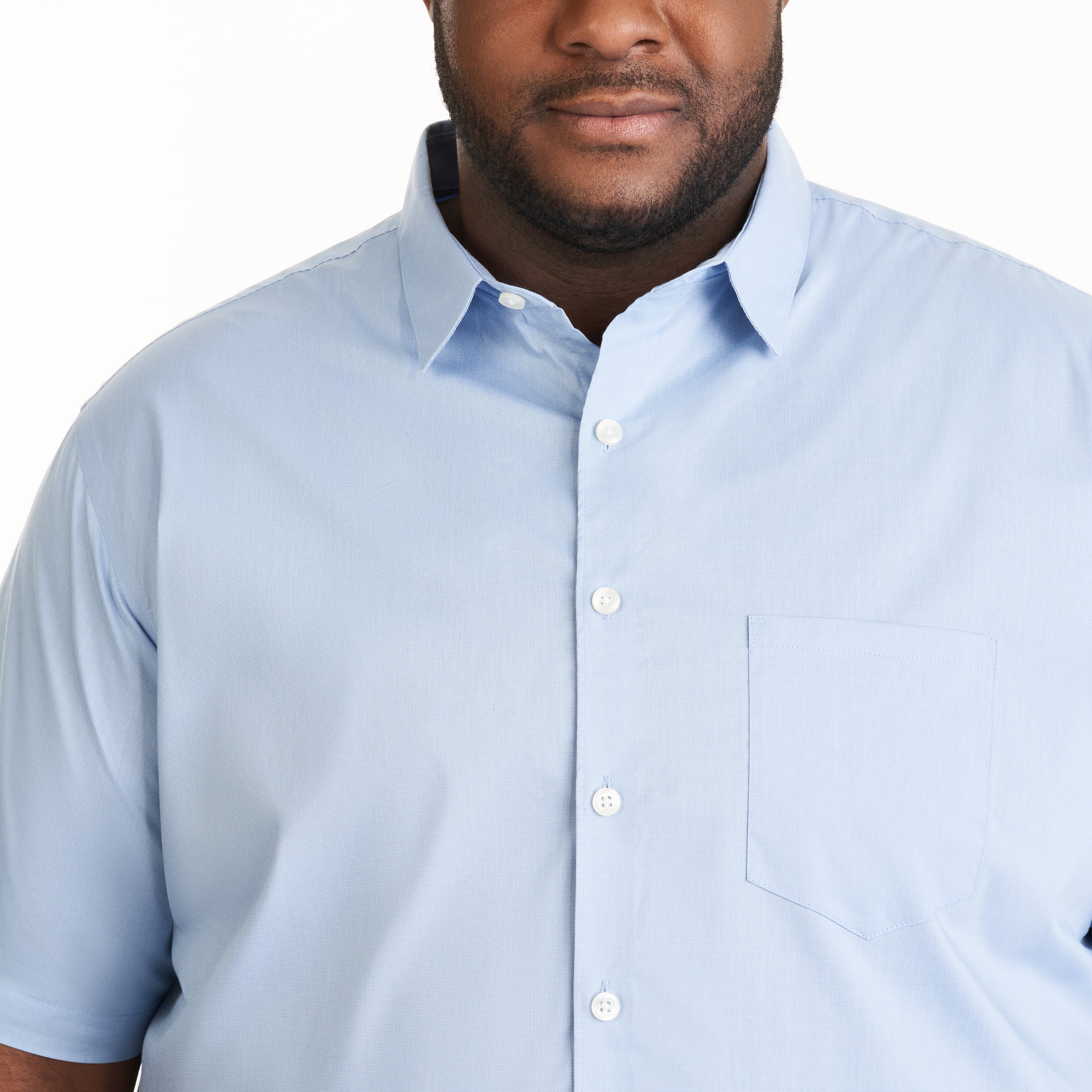 Folsen Short Sleeve Stain Shield Solid - Big & Tall