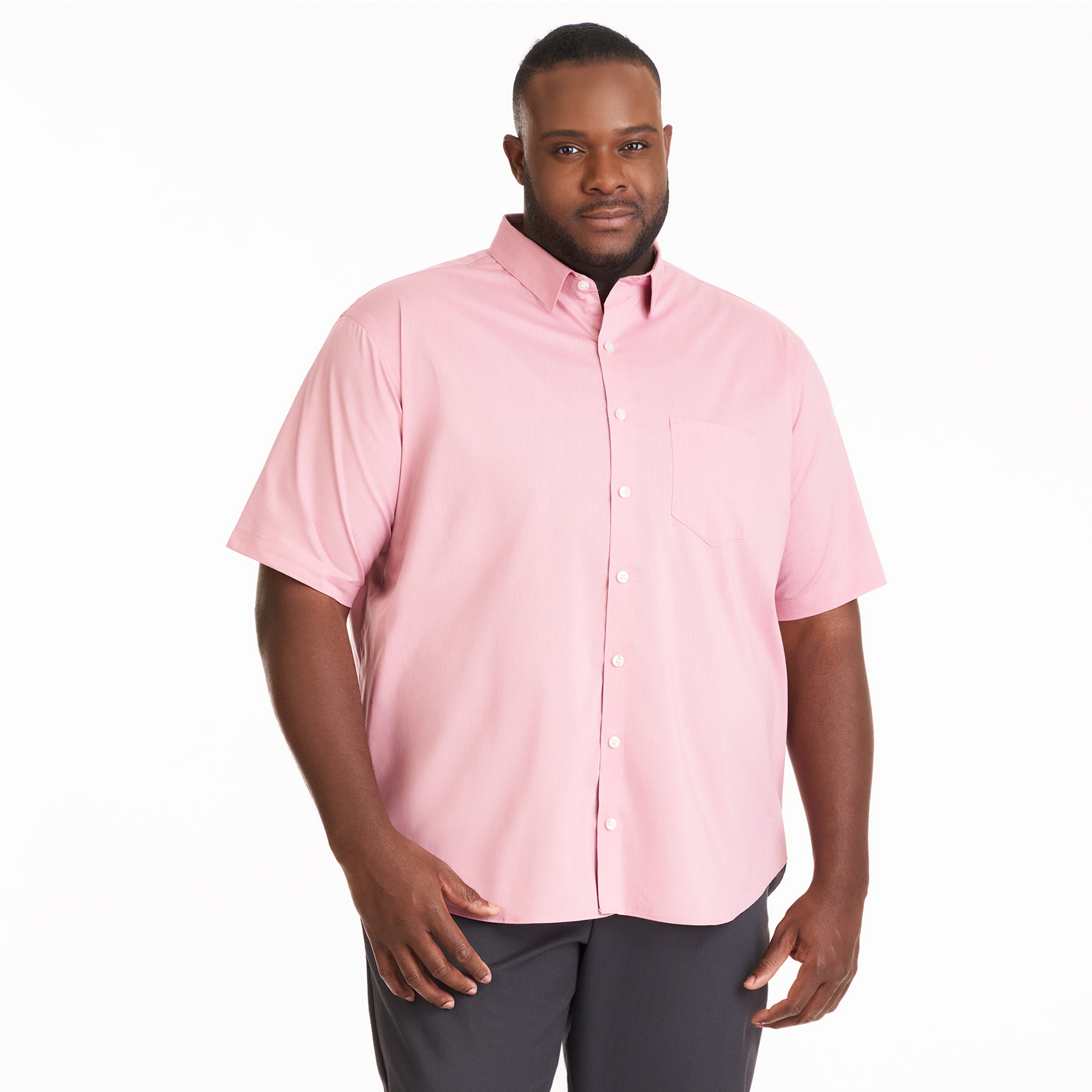 Folsen Short Sleeve Stain Shield Solid - Big &amp; Tall