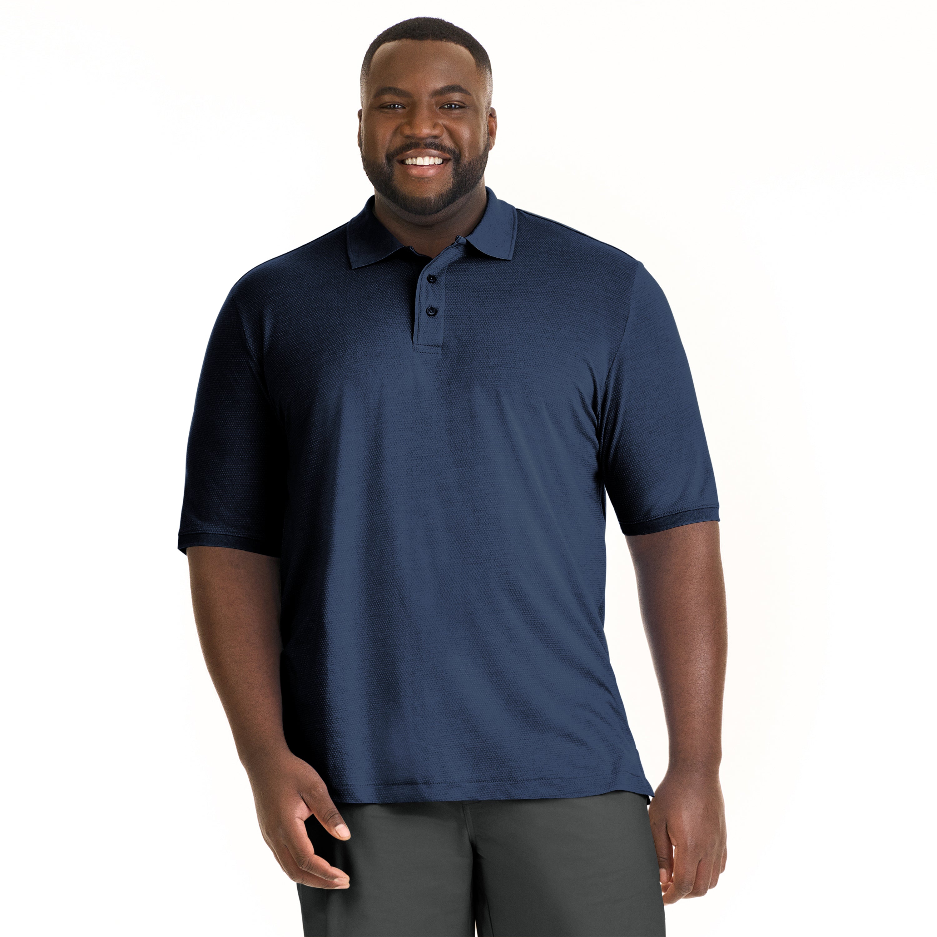 Essential Birdseye Jacquard Polo - Big &amp; Tall