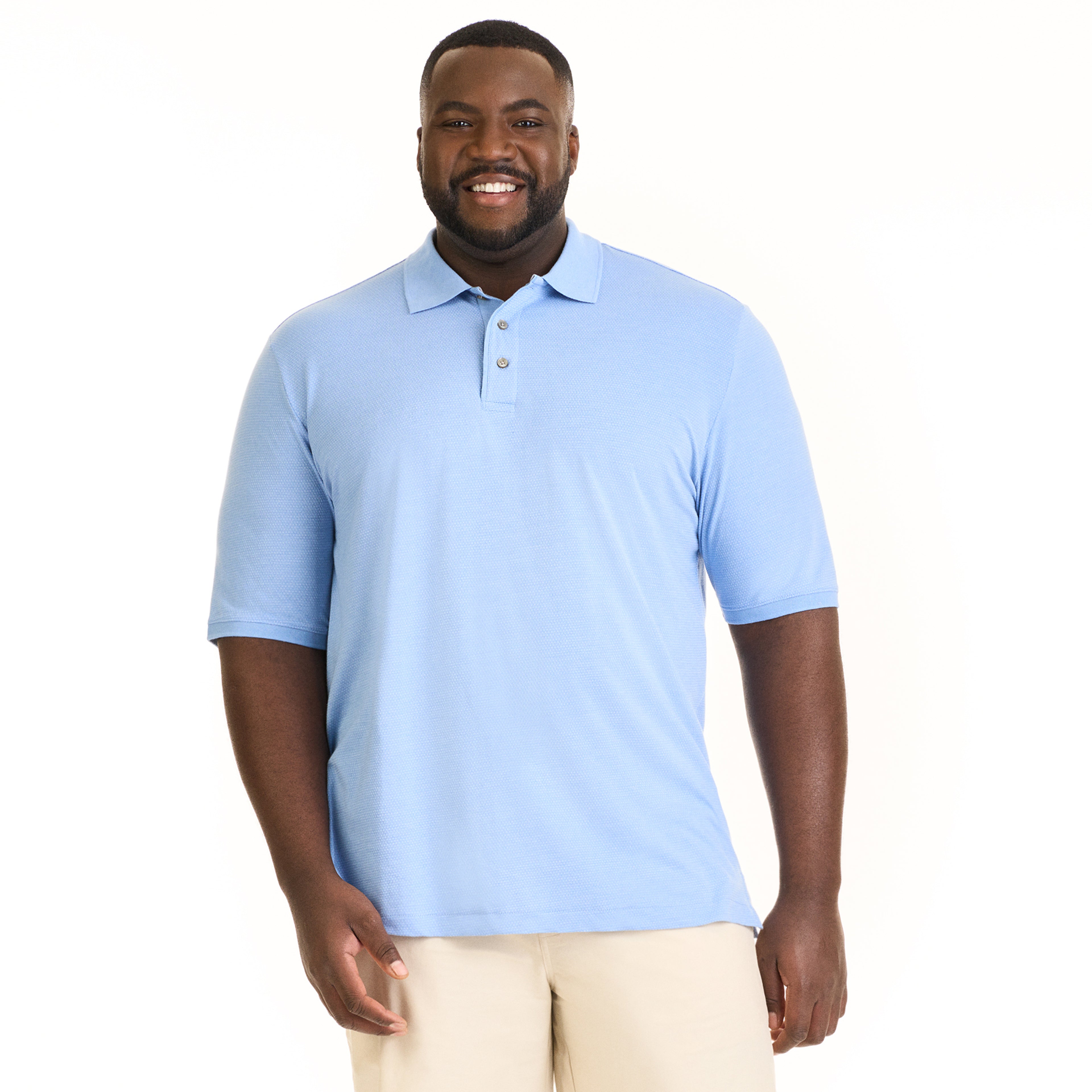 Essential Birdseye Jacquard Polo - Big &amp; Tall