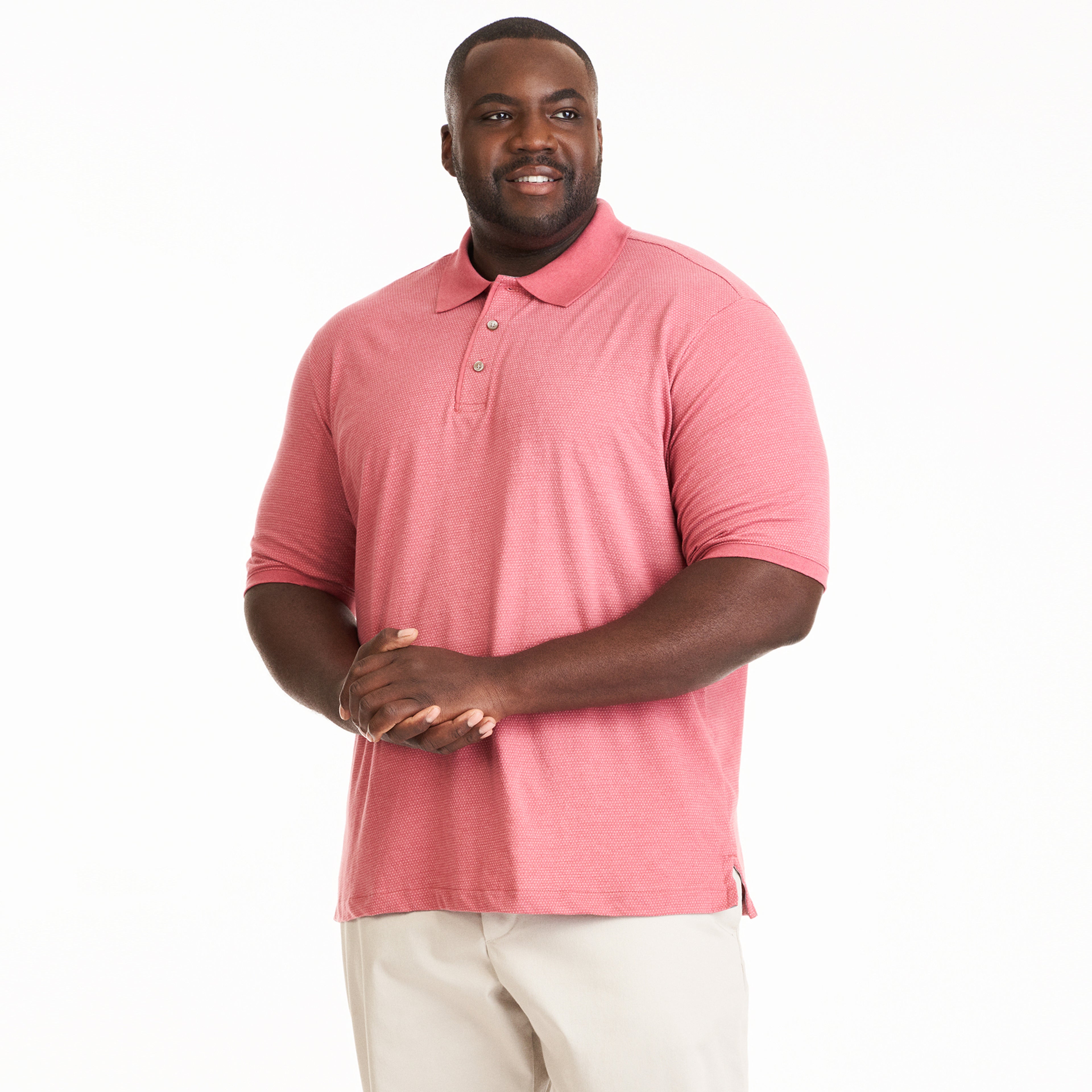 Essential Birdseye Jacquard Polo - Big &amp; Tall