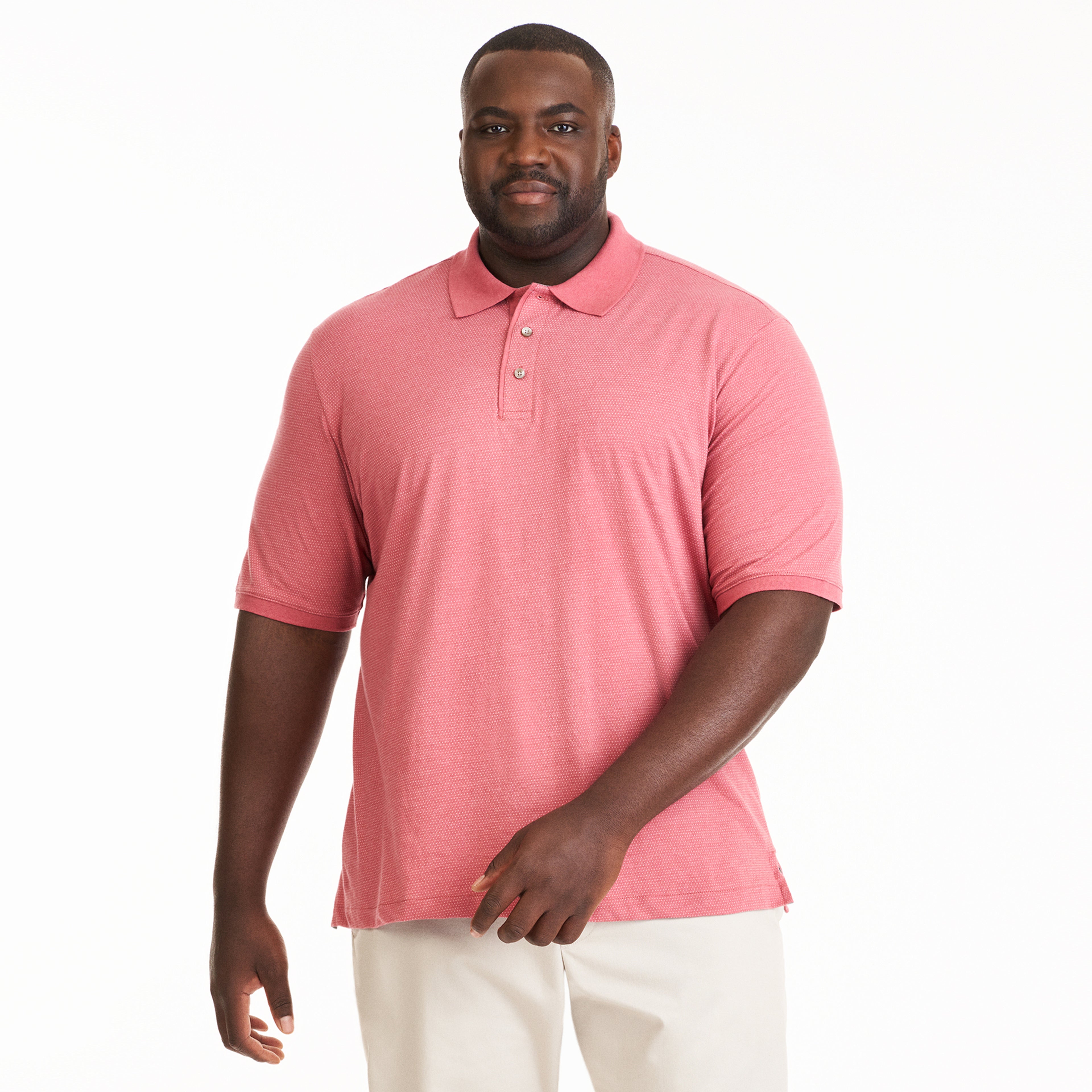 Essential Birdseye Jacquard Polo - Big &amp; Tall