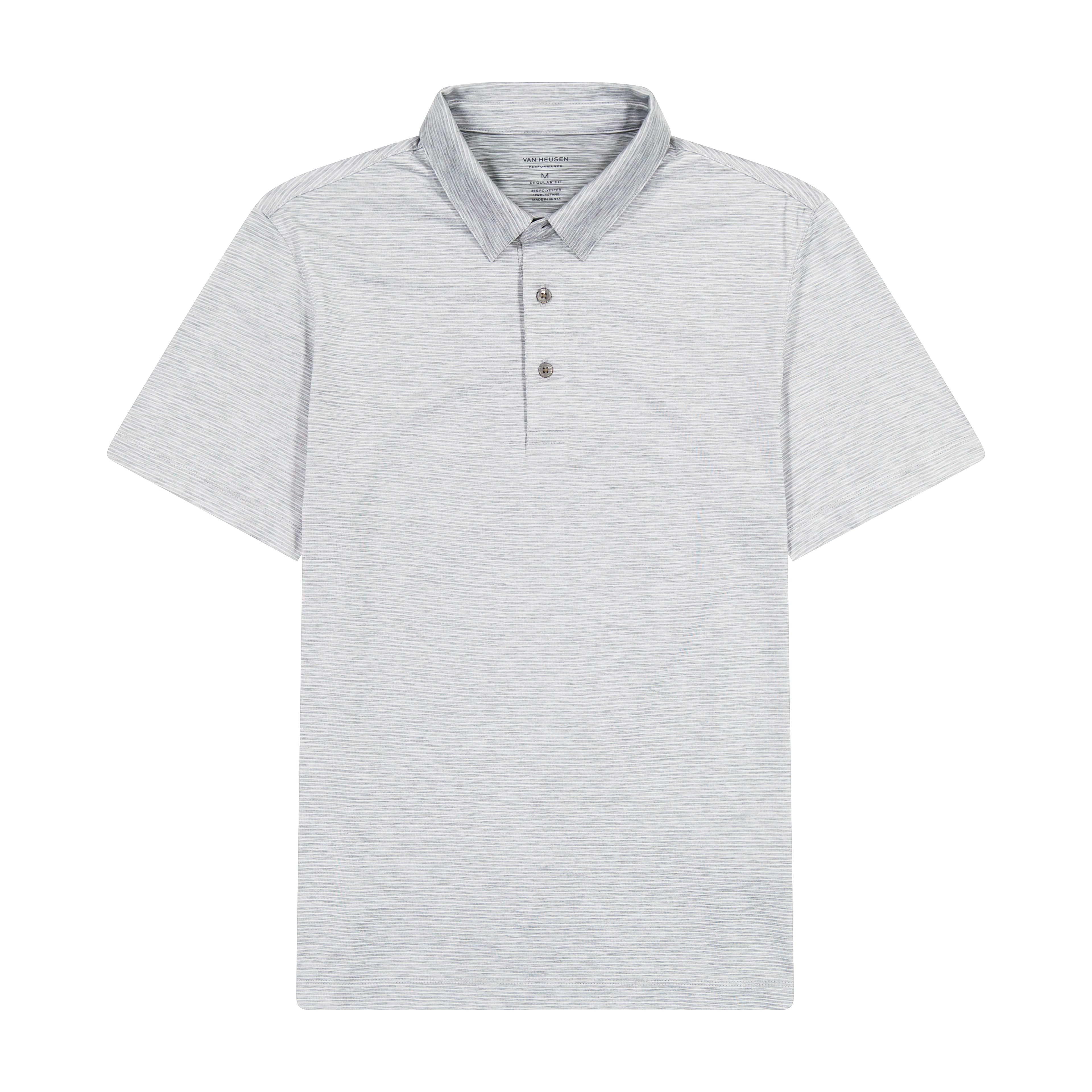 Performance Heather Striped Polo