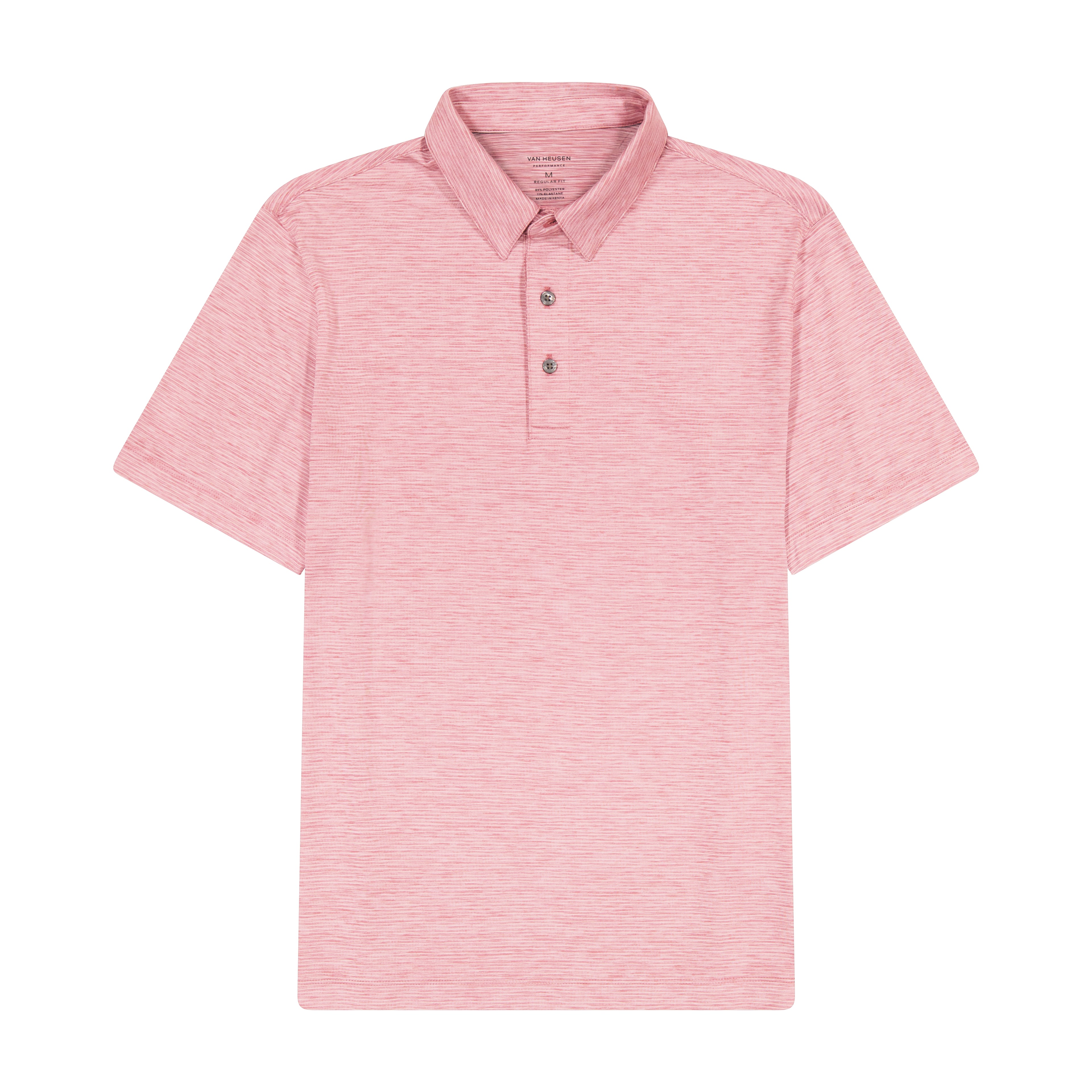 Performance Heather Striped Polo