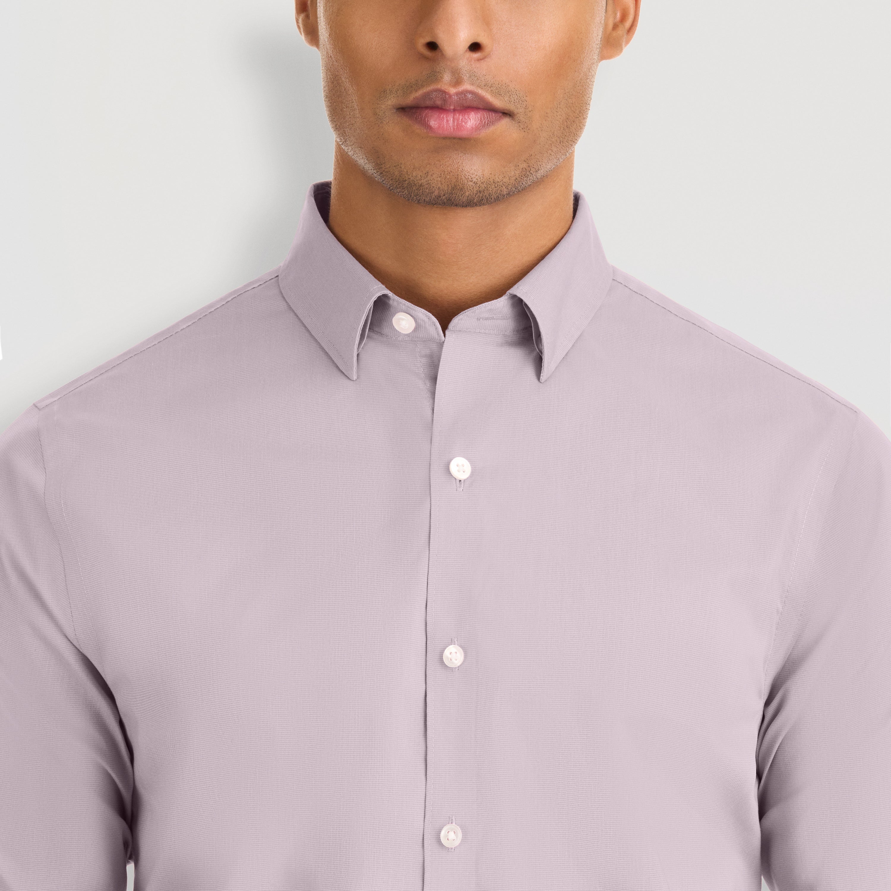 Cronbie Long Sleeve Stain Shield Solid Shirt - Slim Fit